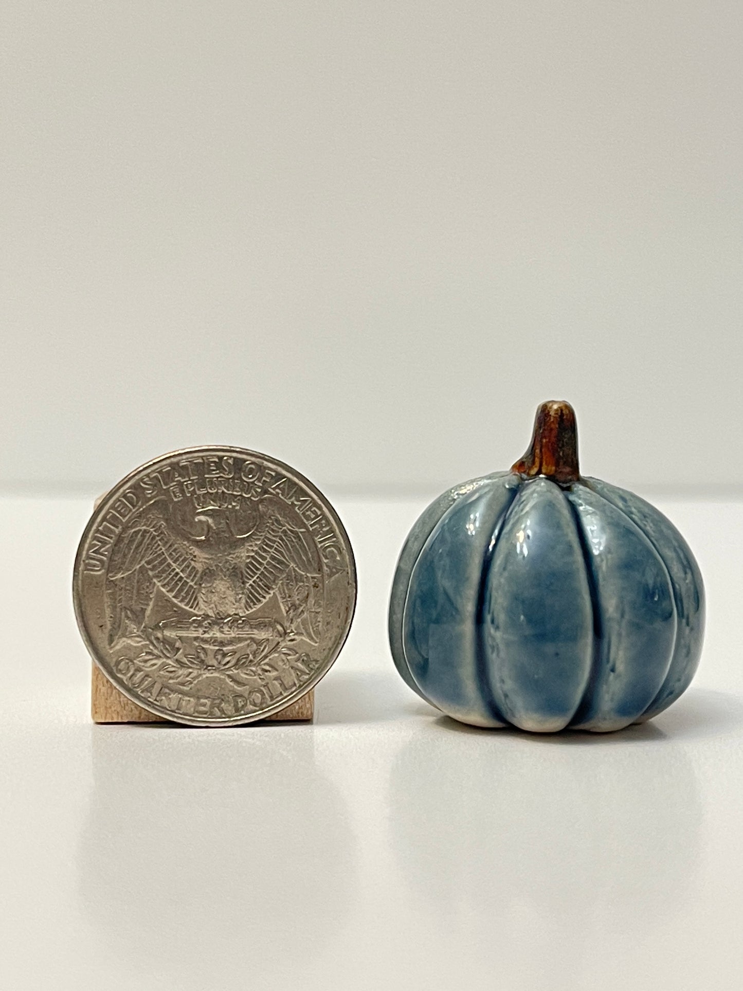 Mini Pumpkin - Shiny Blue - Round