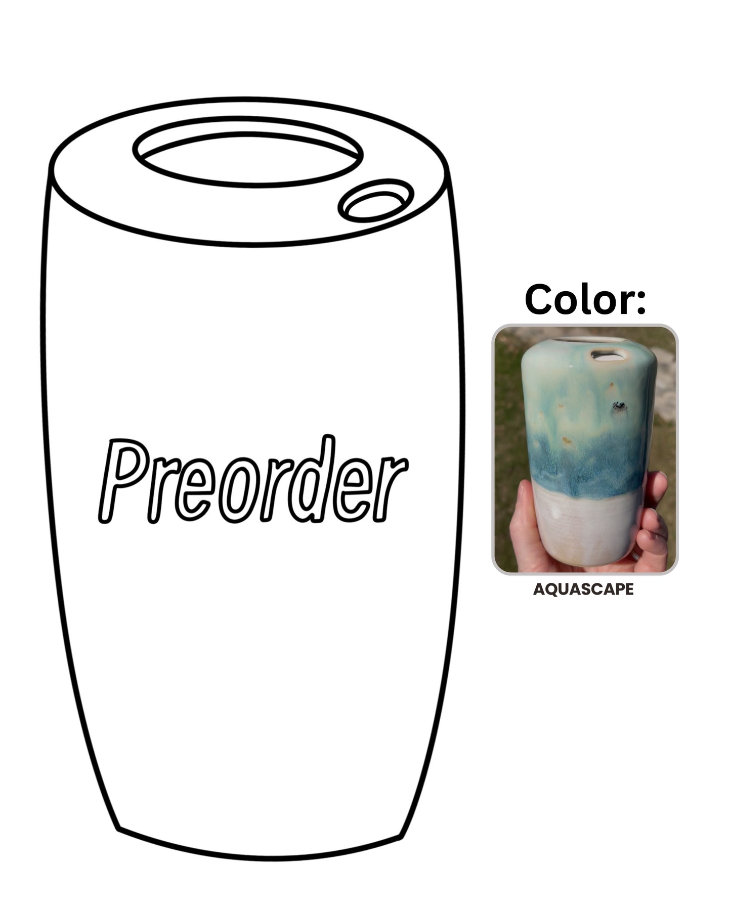Adult Sippy / Travel Cup Preorder (Color- Aquascape)