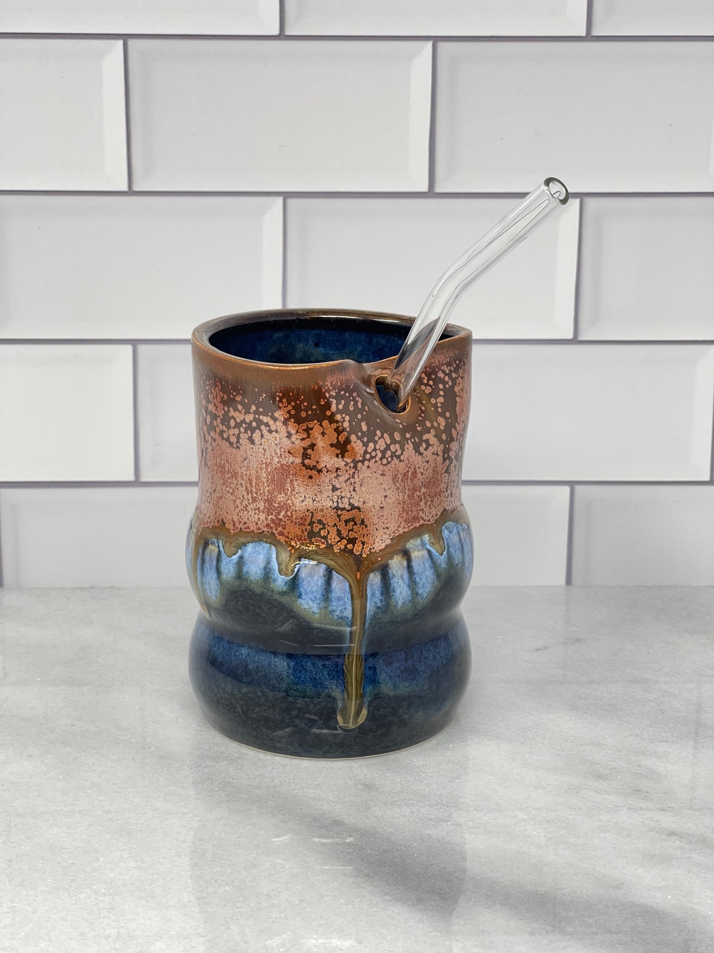 12oz Tumbler with Glass Straw