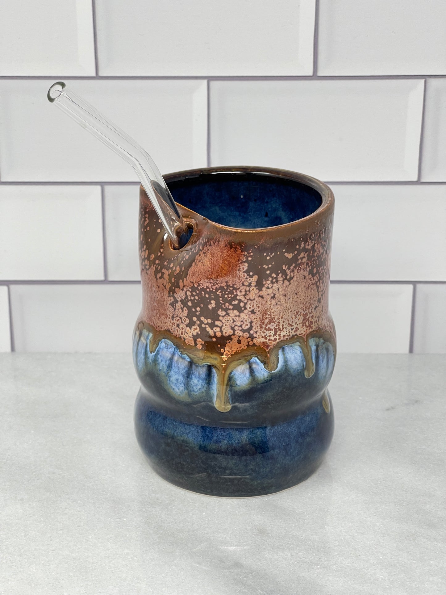 12oz Tumbler with Glass Straw