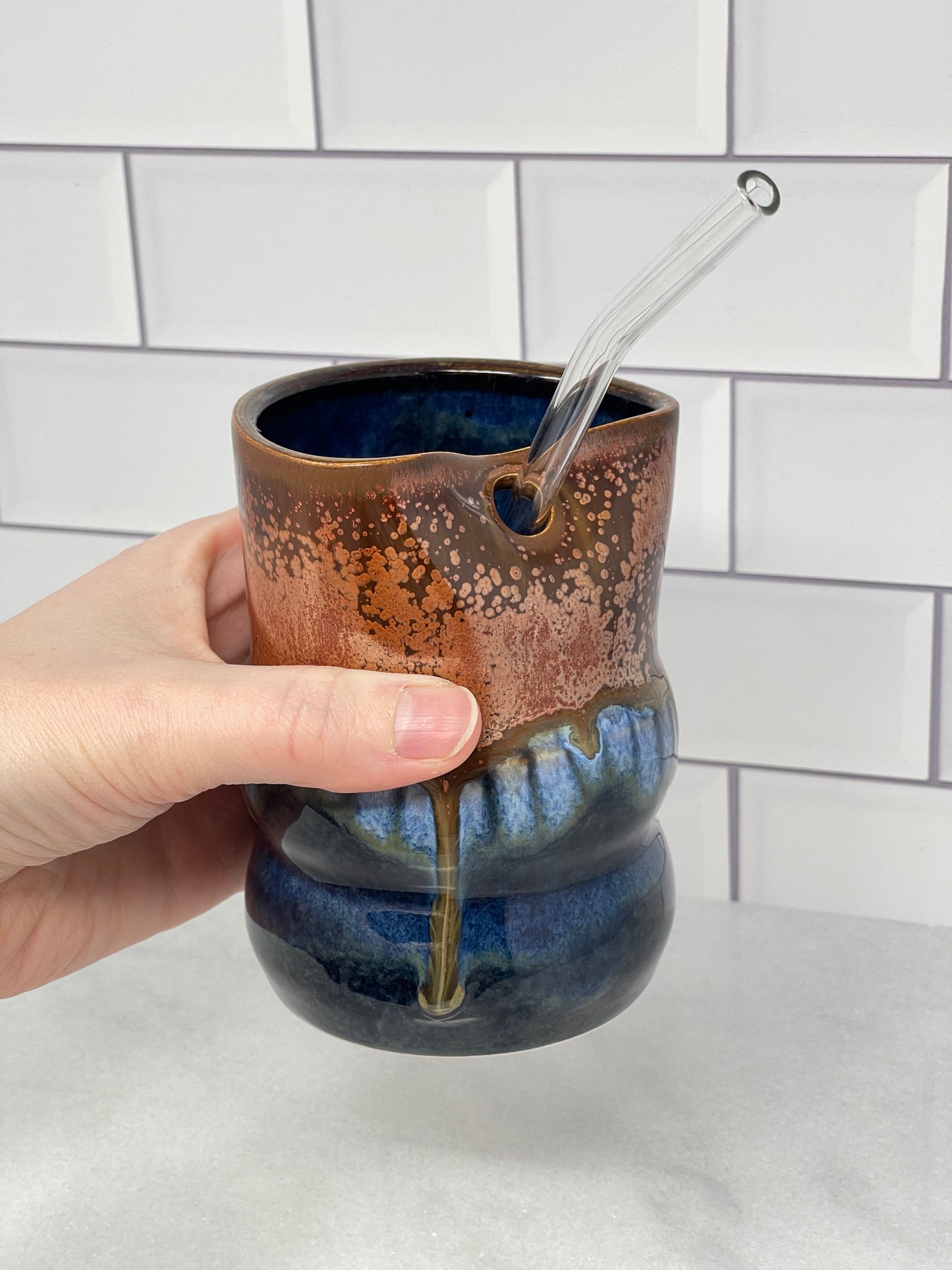 12oz Tumbler with Glass Straw