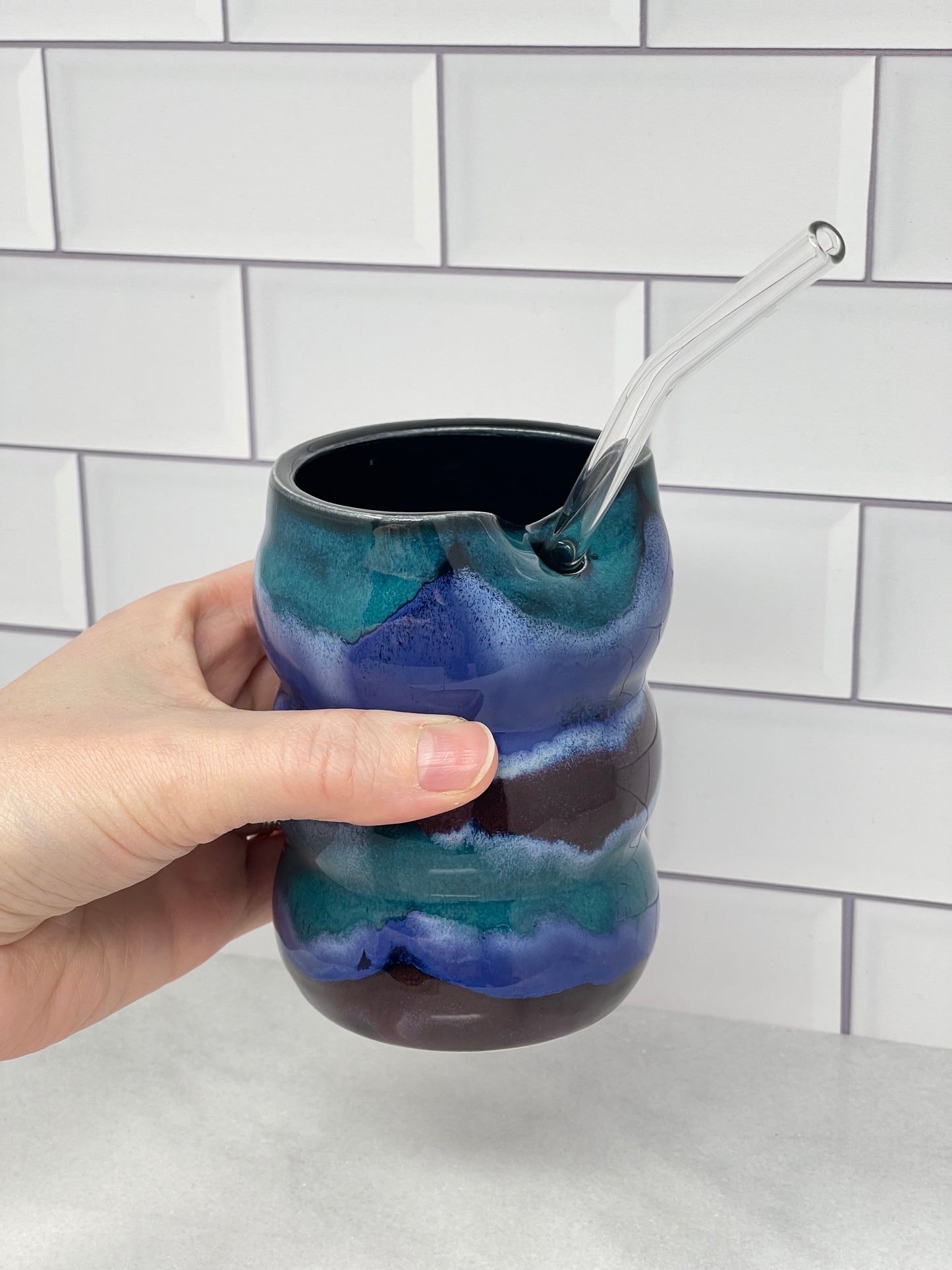 10oz Tumbler with Glass Straw