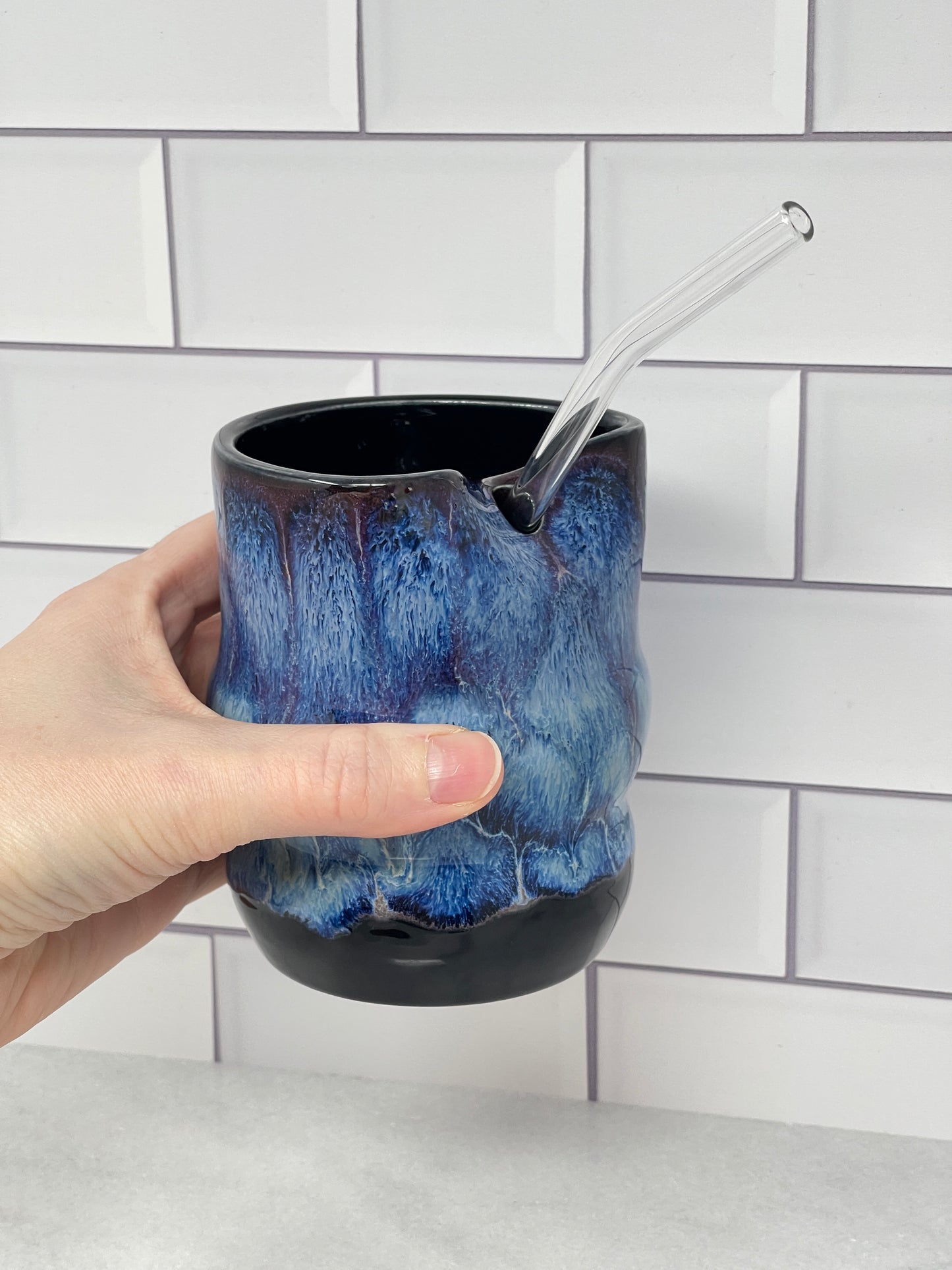13oz Tumbler with Glass Straw