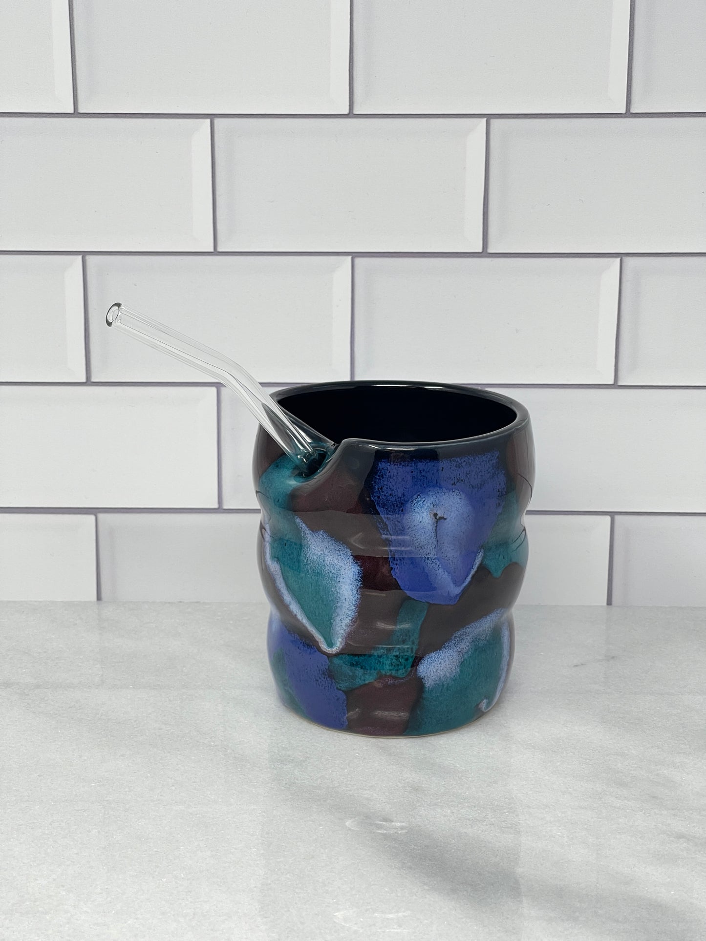 13oz Tumbler with Glass Straw