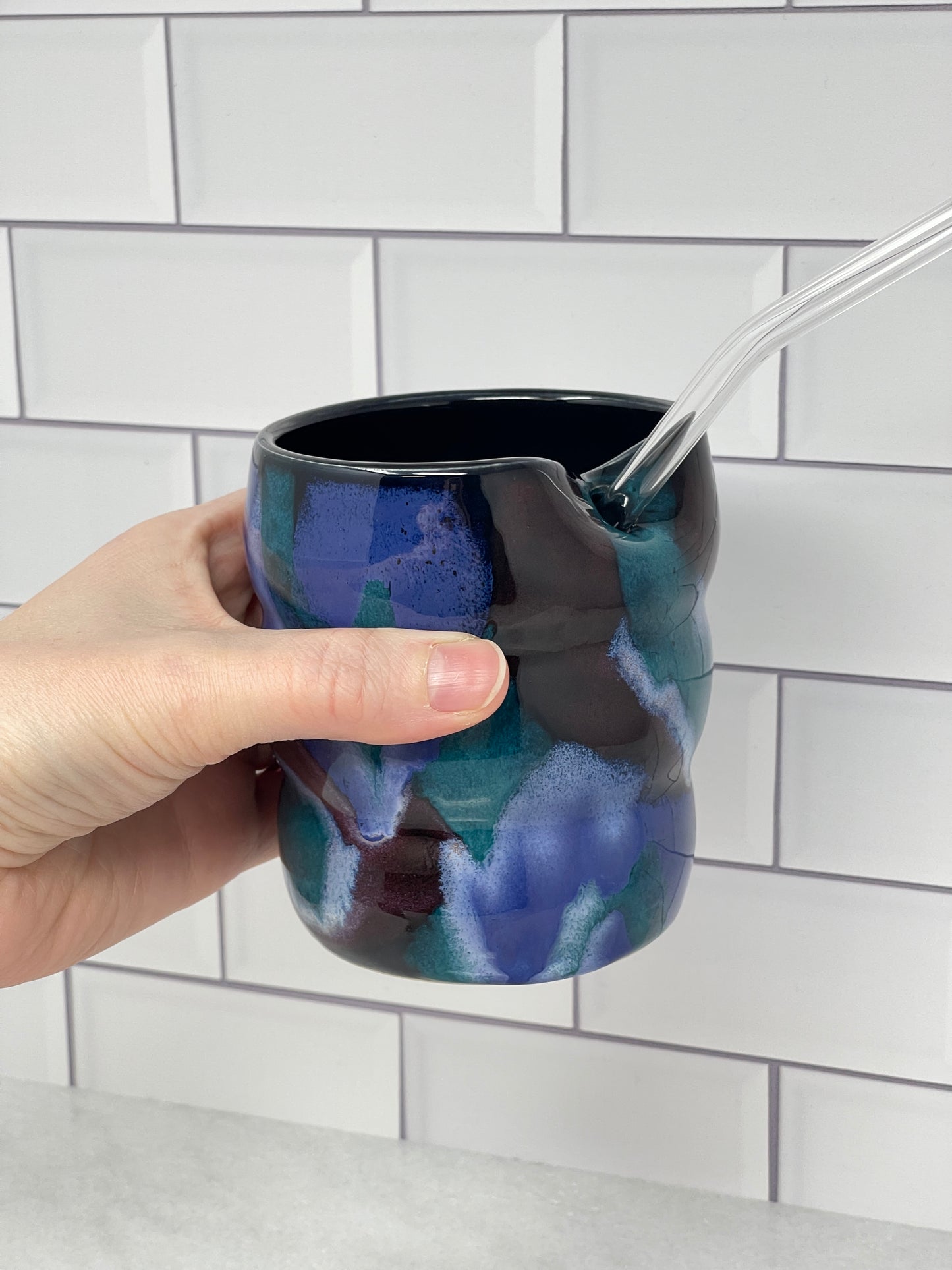 13oz Tumbler with Glass Straw