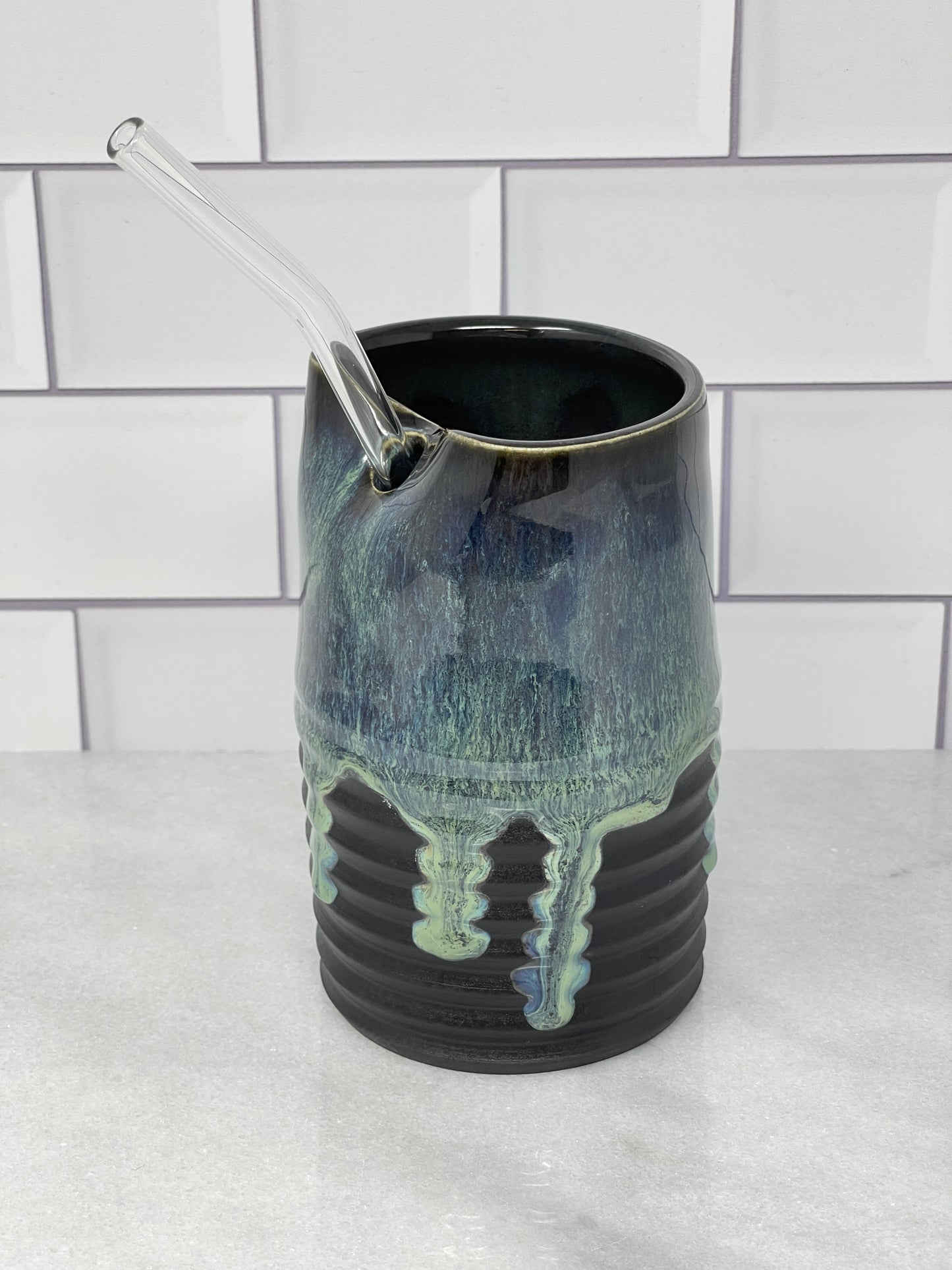 13oz Tumbler with Glass Straw
