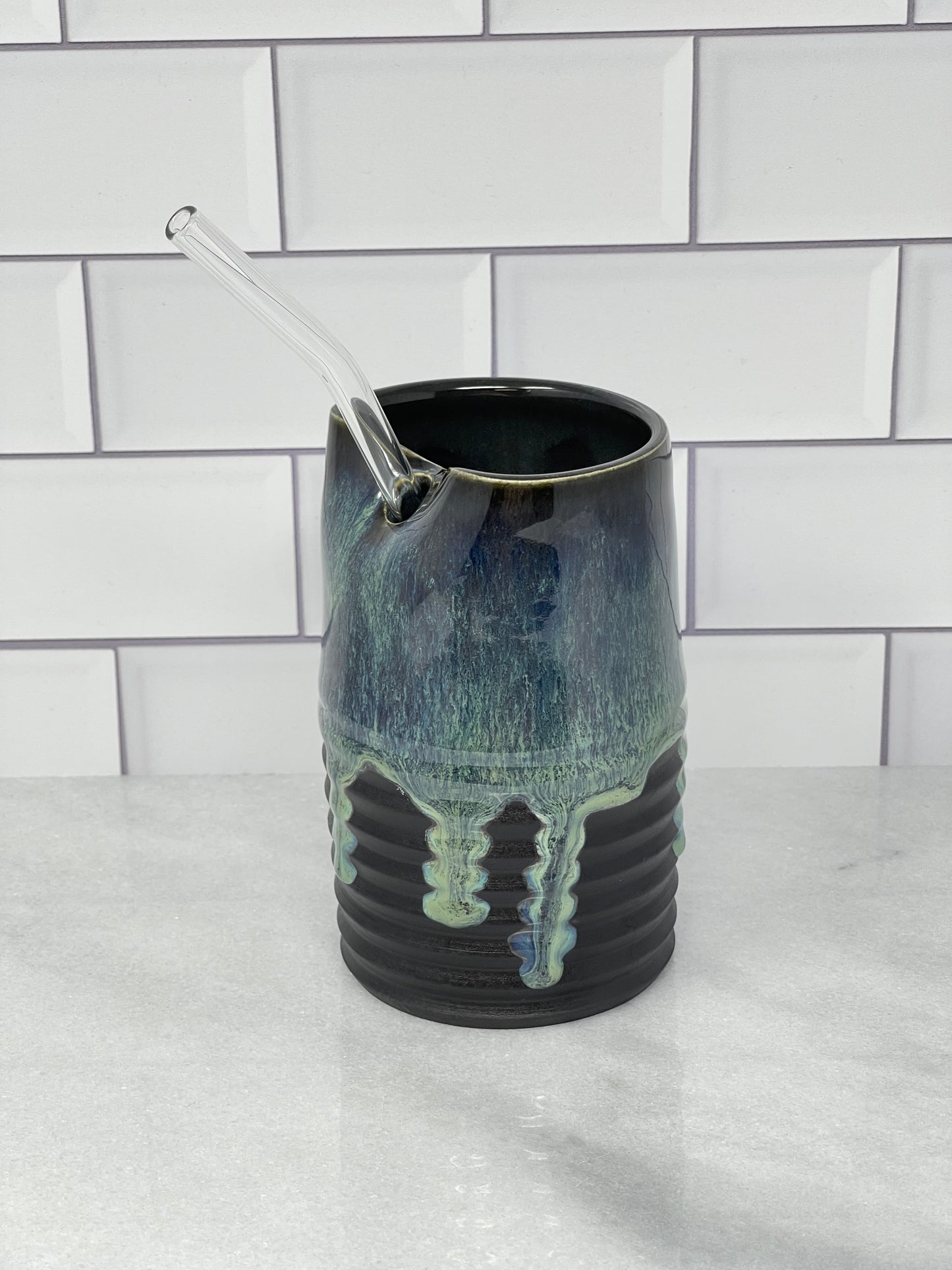 13oz Tumbler with Glass Straw