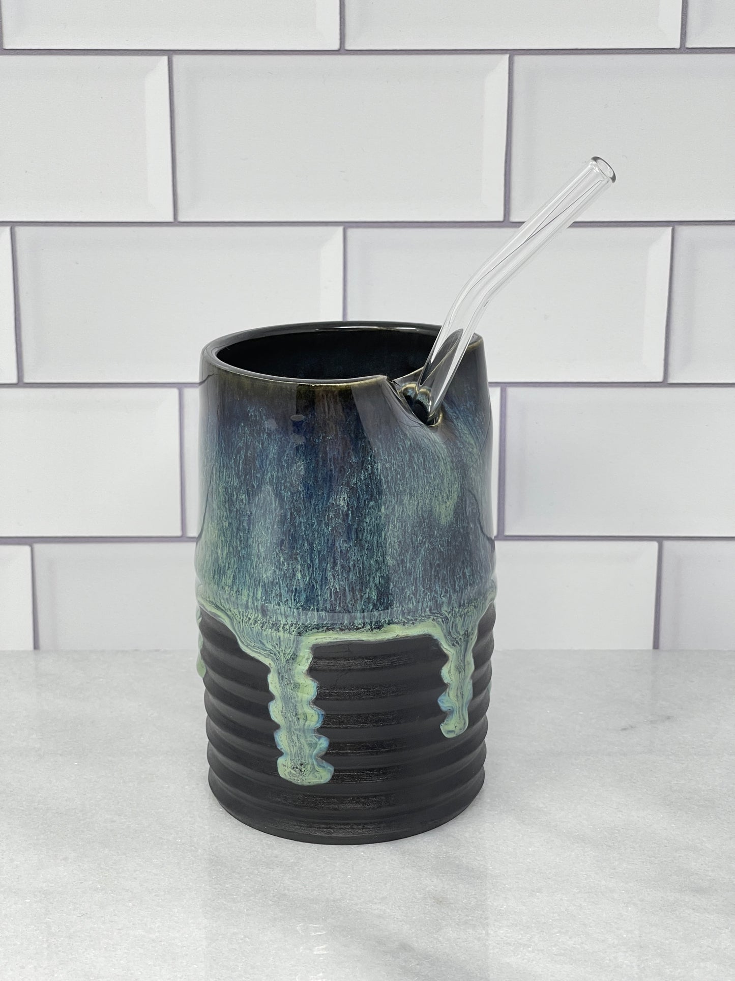 13oz Tumbler with Glass Straw