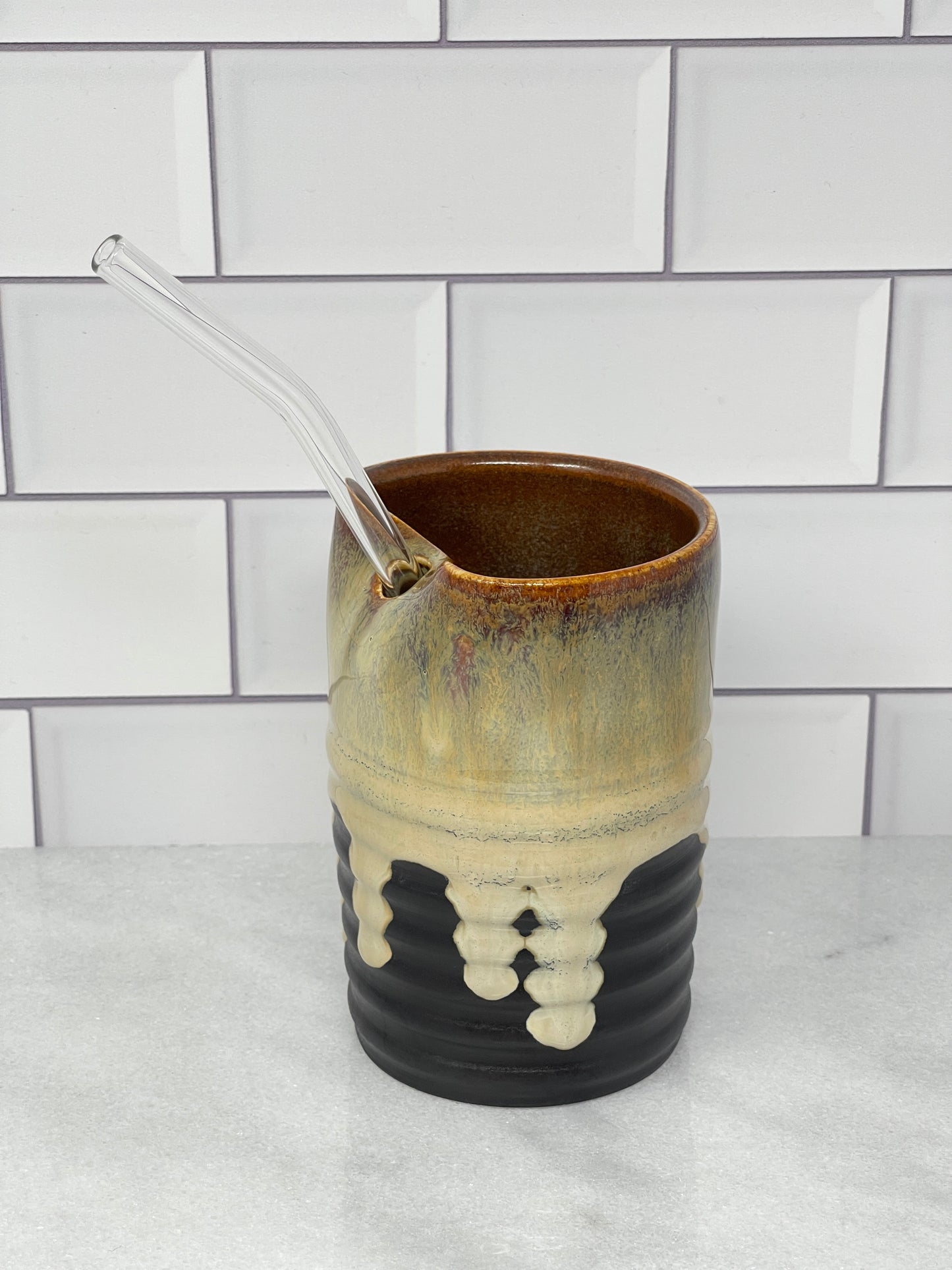 10oz Tumbler with Glass Straw