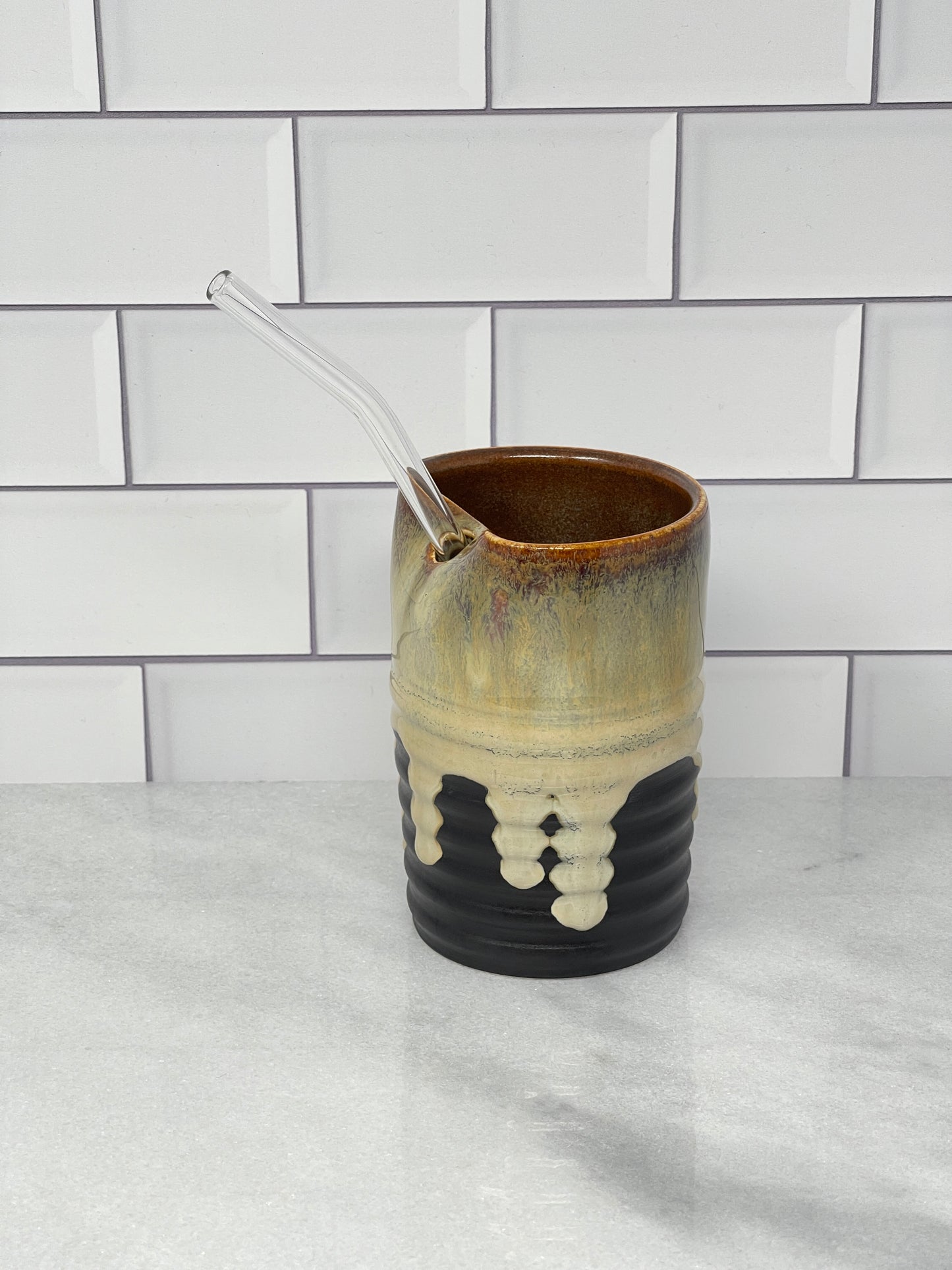 10oz Tumbler with Glass Straw
