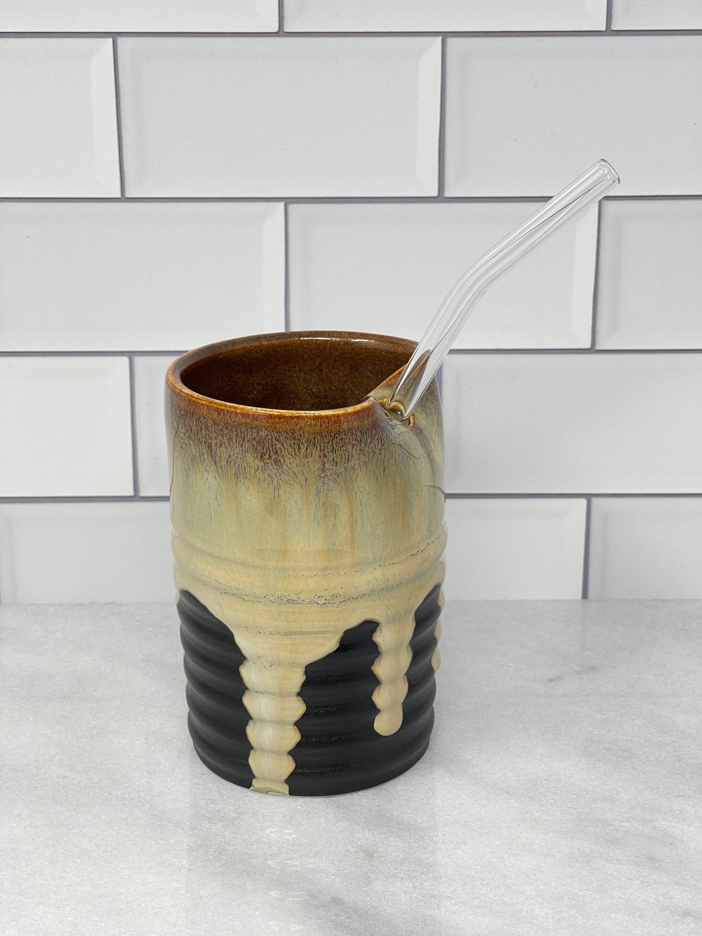 10oz Tumbler with Glass Straw