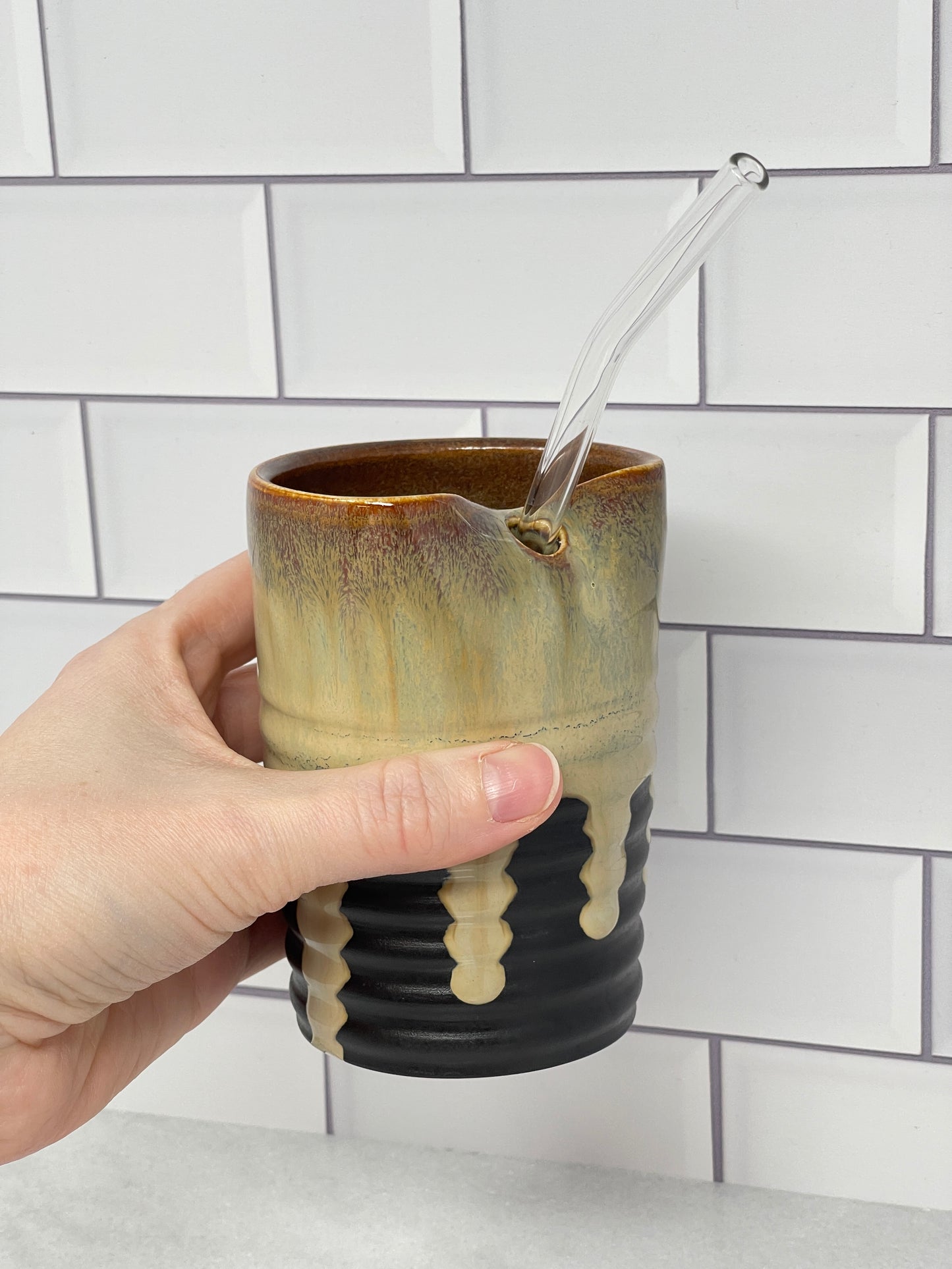 10oz Tumbler with Glass Straw