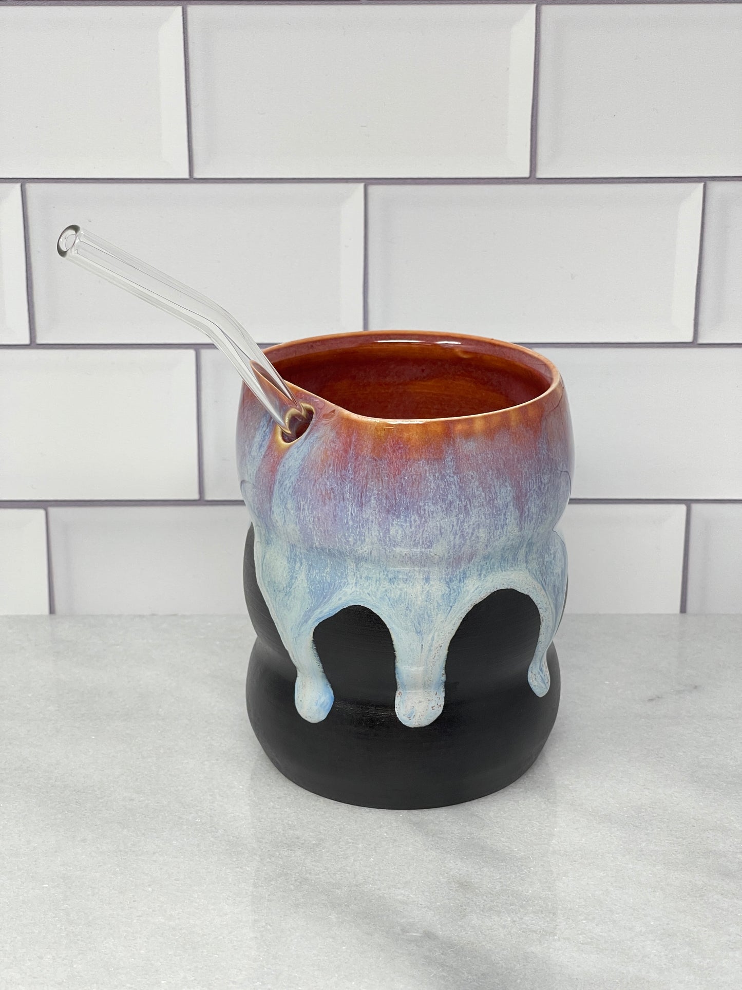 13oz Tumbler with Glass Straw