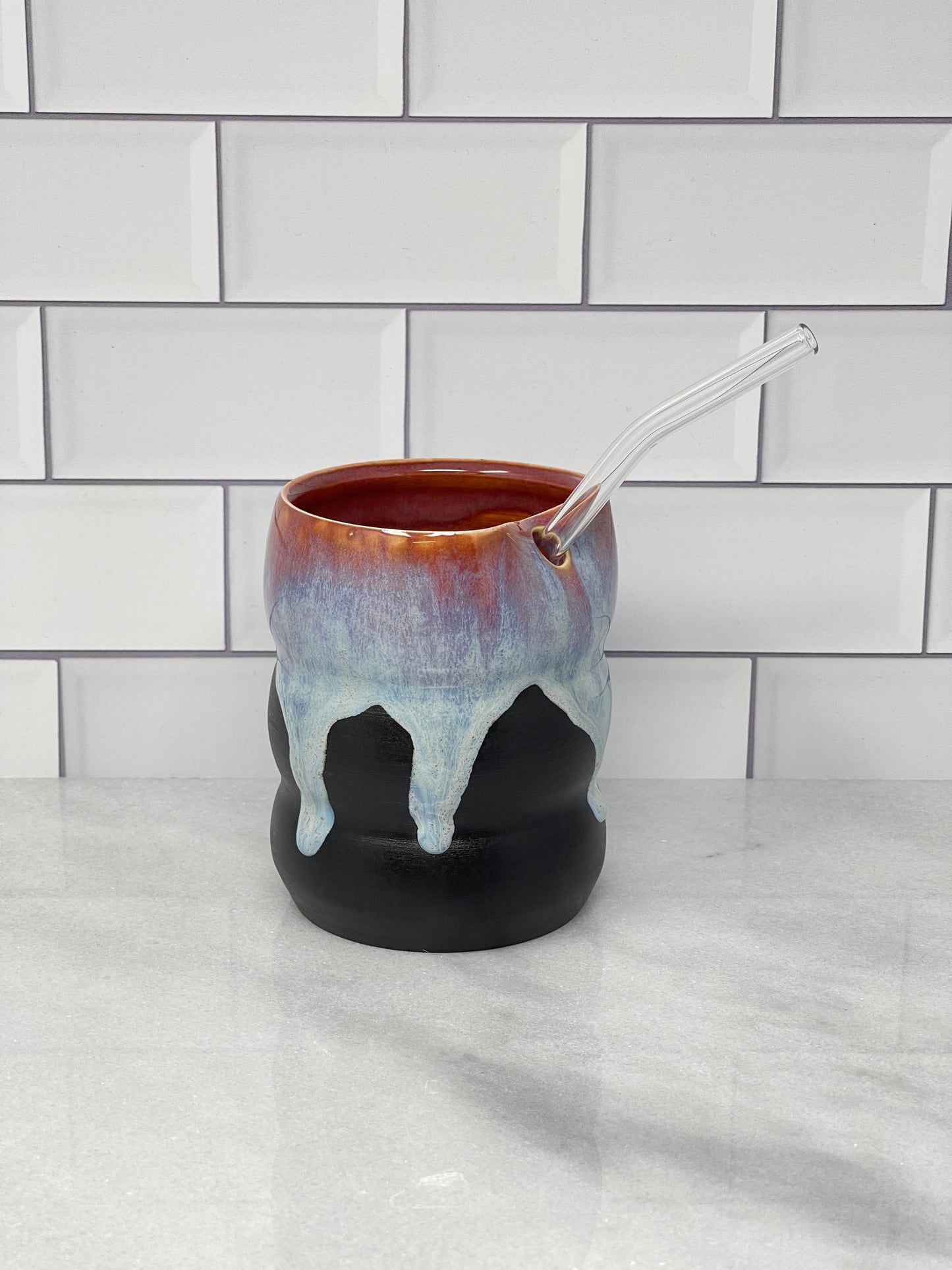 13oz Tumbler with Glass Straw
