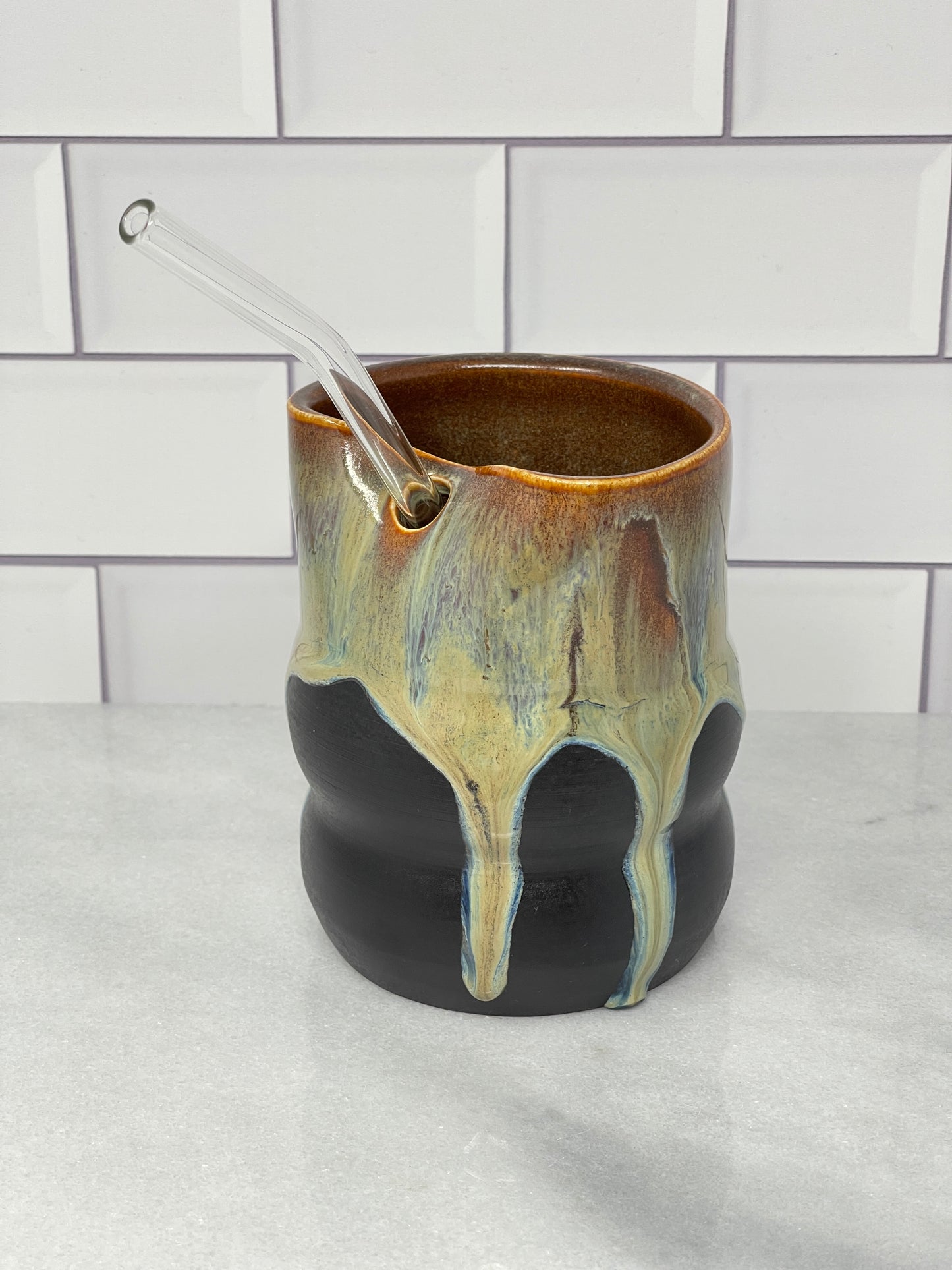 13oz Tumbler with Glass Straw