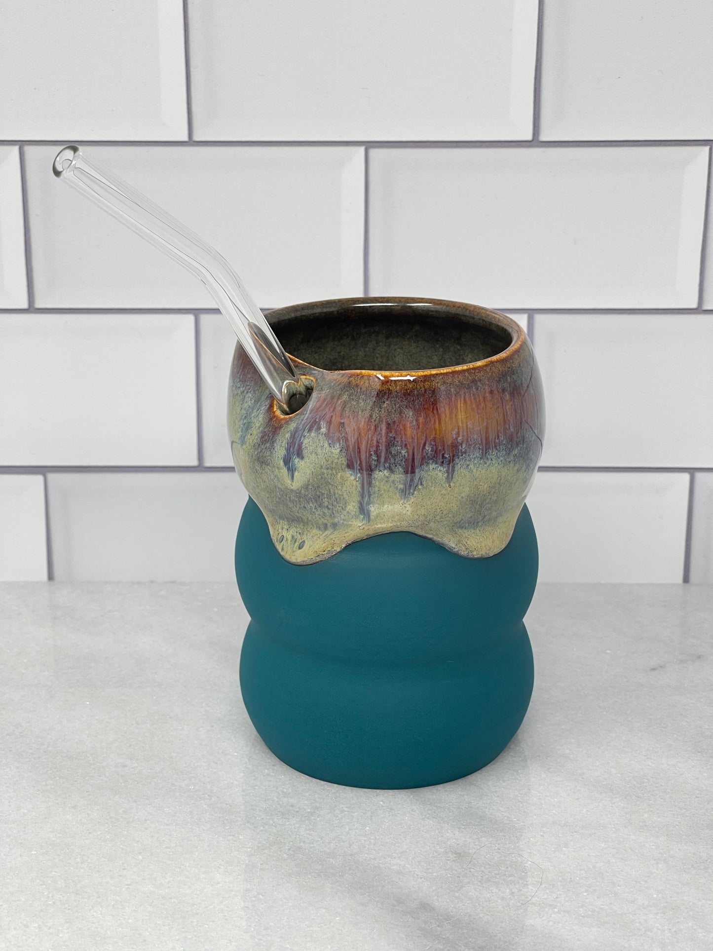 10oz Tumbler with Glass Straw