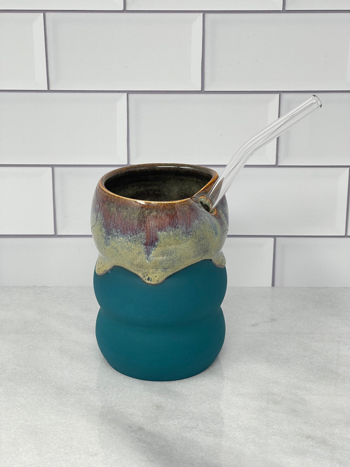 10oz Tumbler with Glass Straw