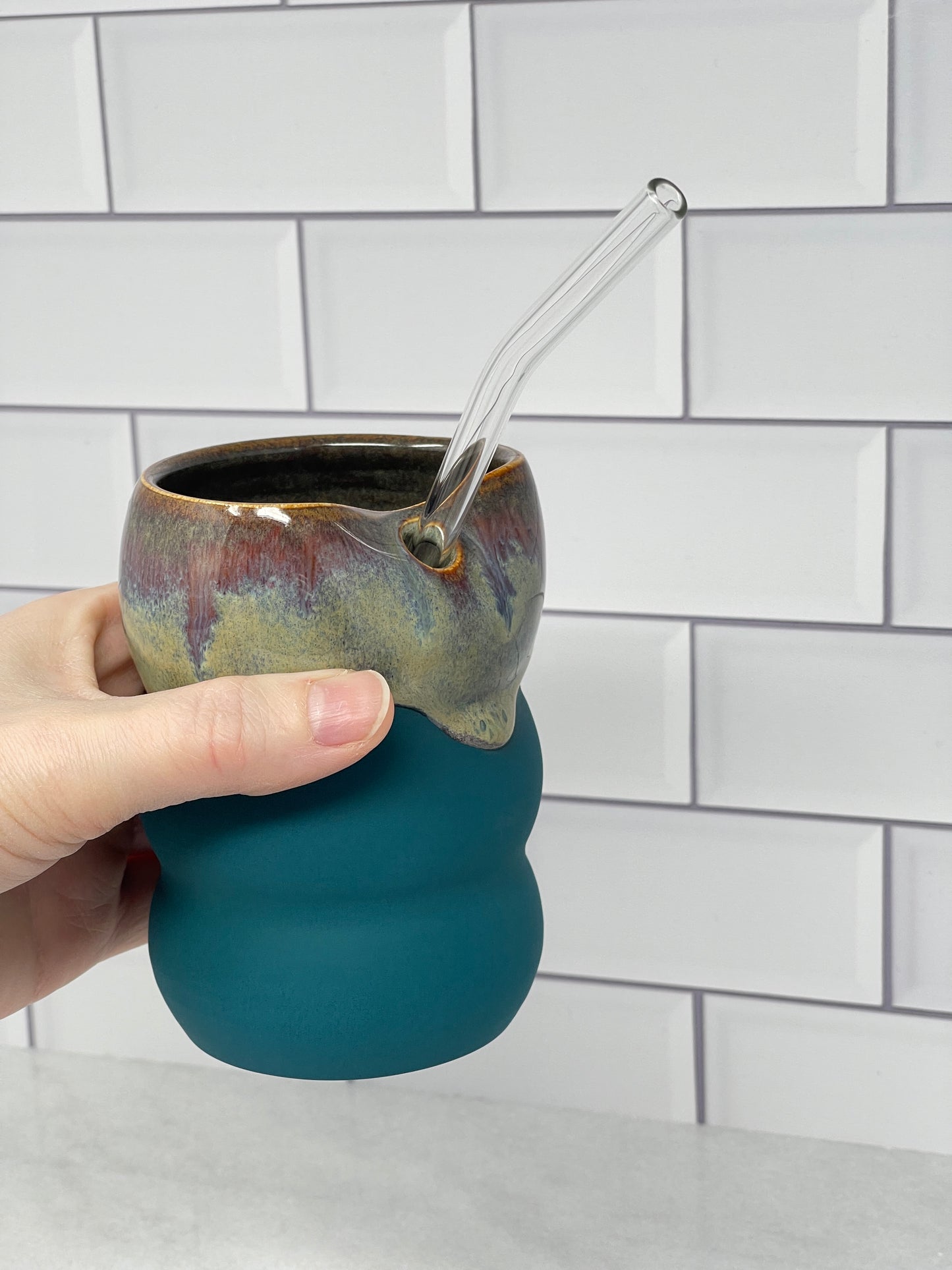 10oz Tumbler with Glass Straw