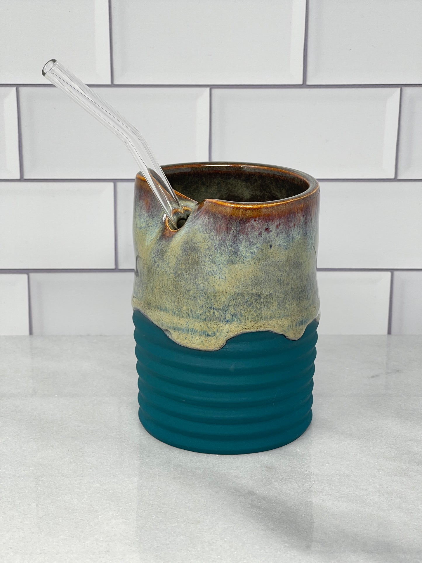 12oz Tumbler with Glass Straw