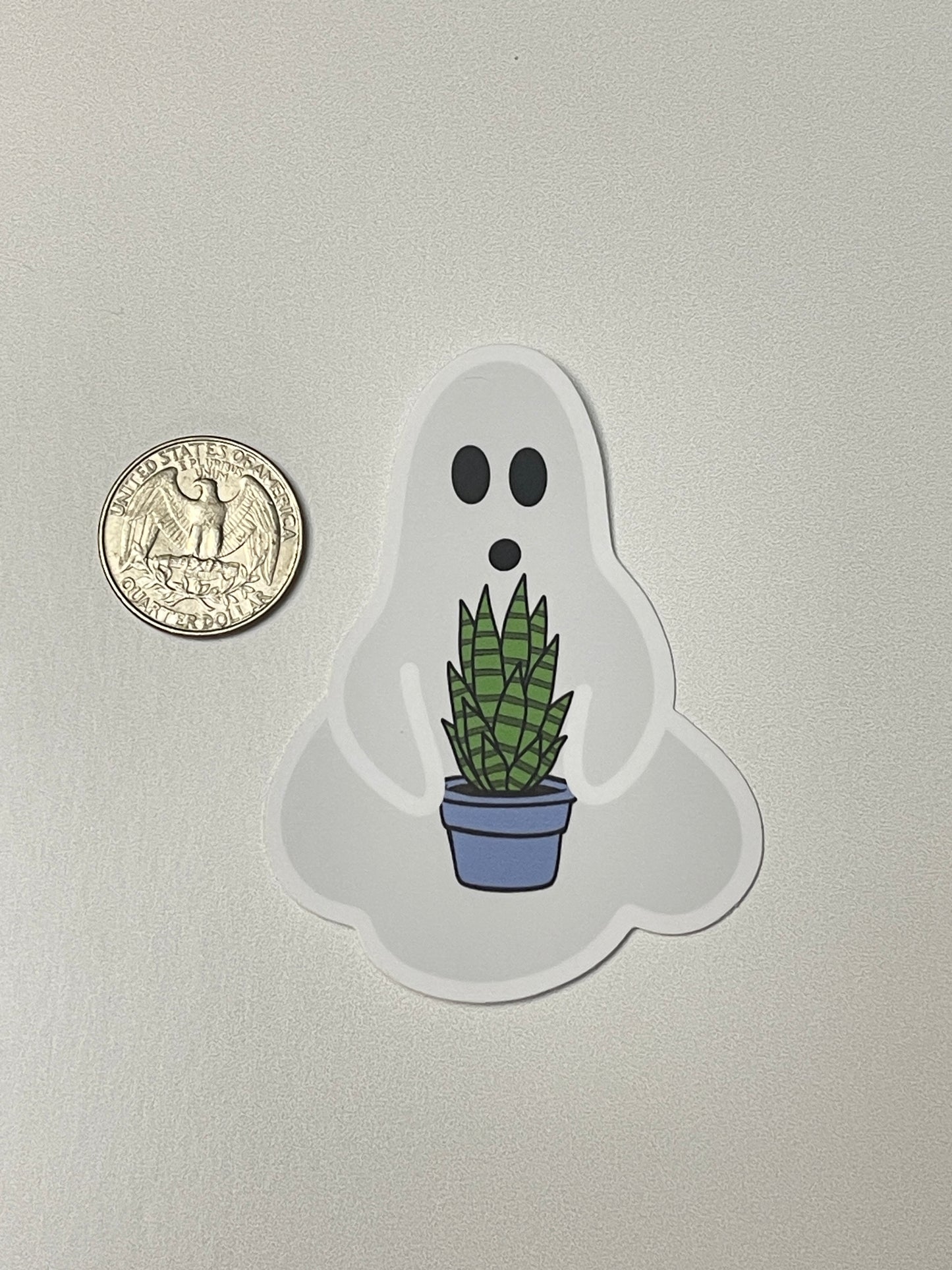 Ghost Sticker - Holding Plant