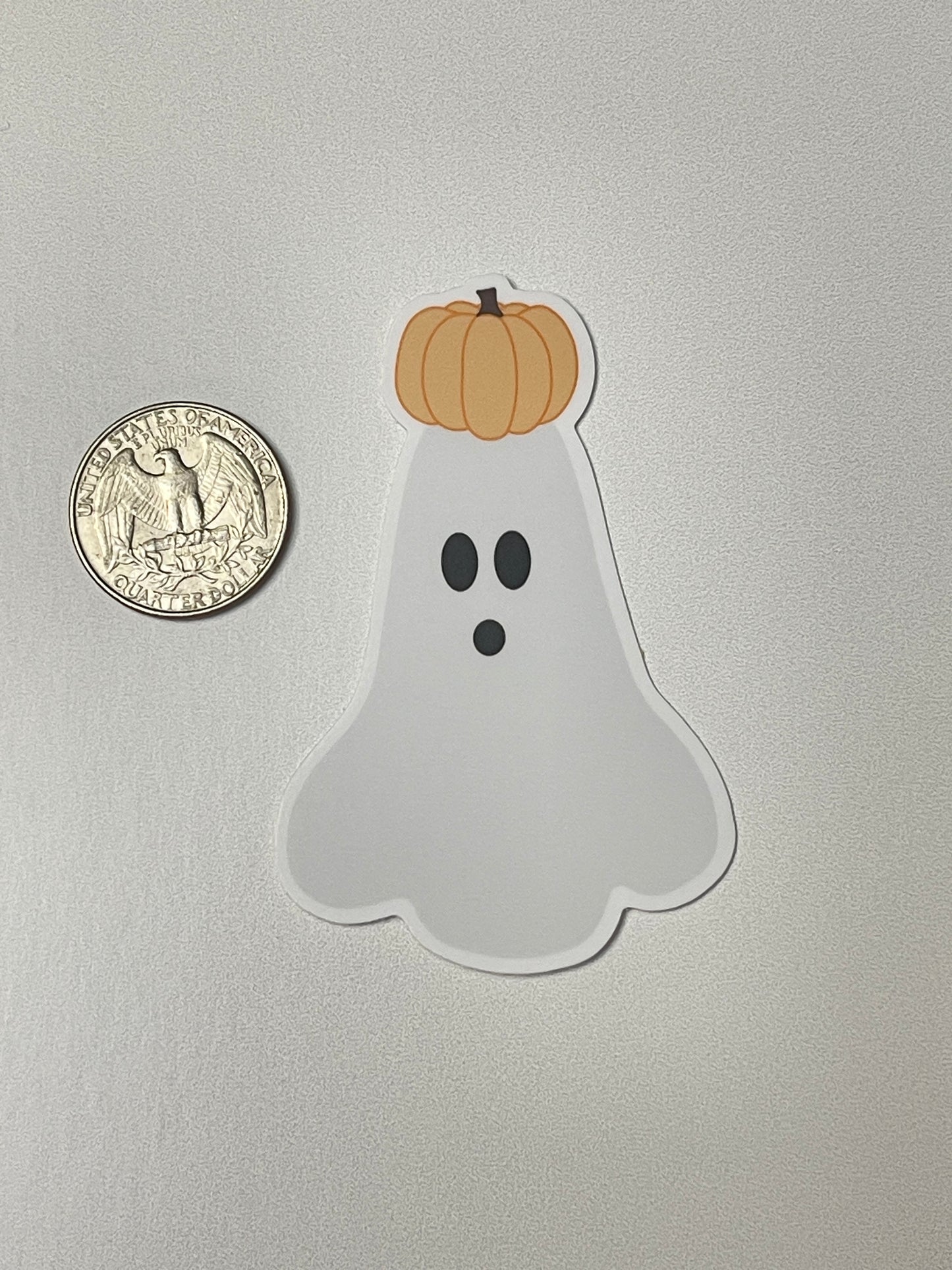Ghost Sticker - Pumpkin Hat
