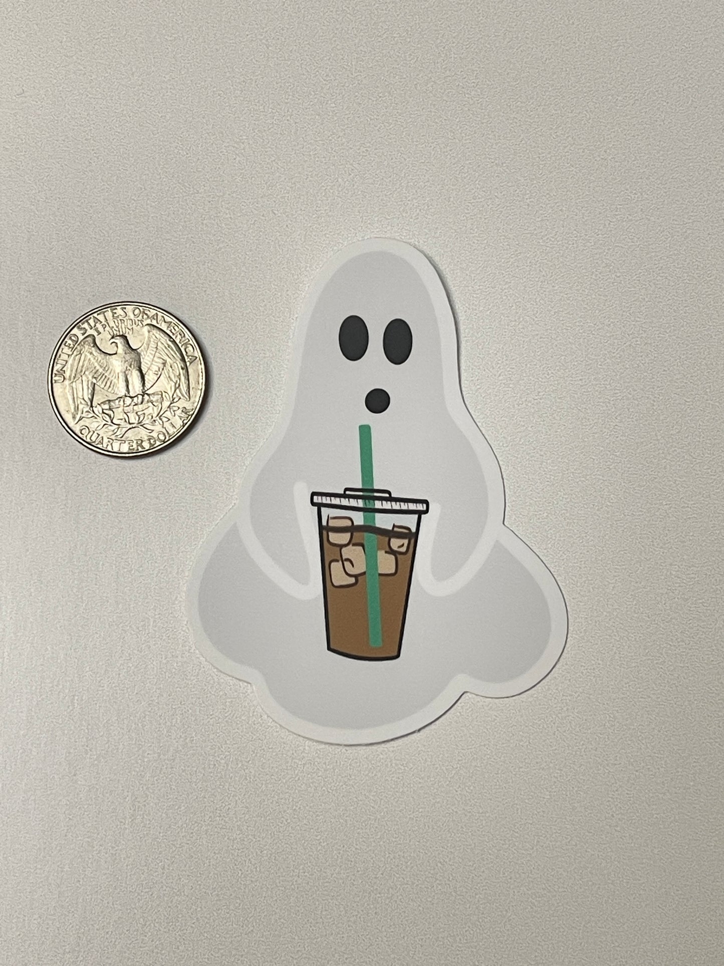 Ghost Sticker - Iced Coffee