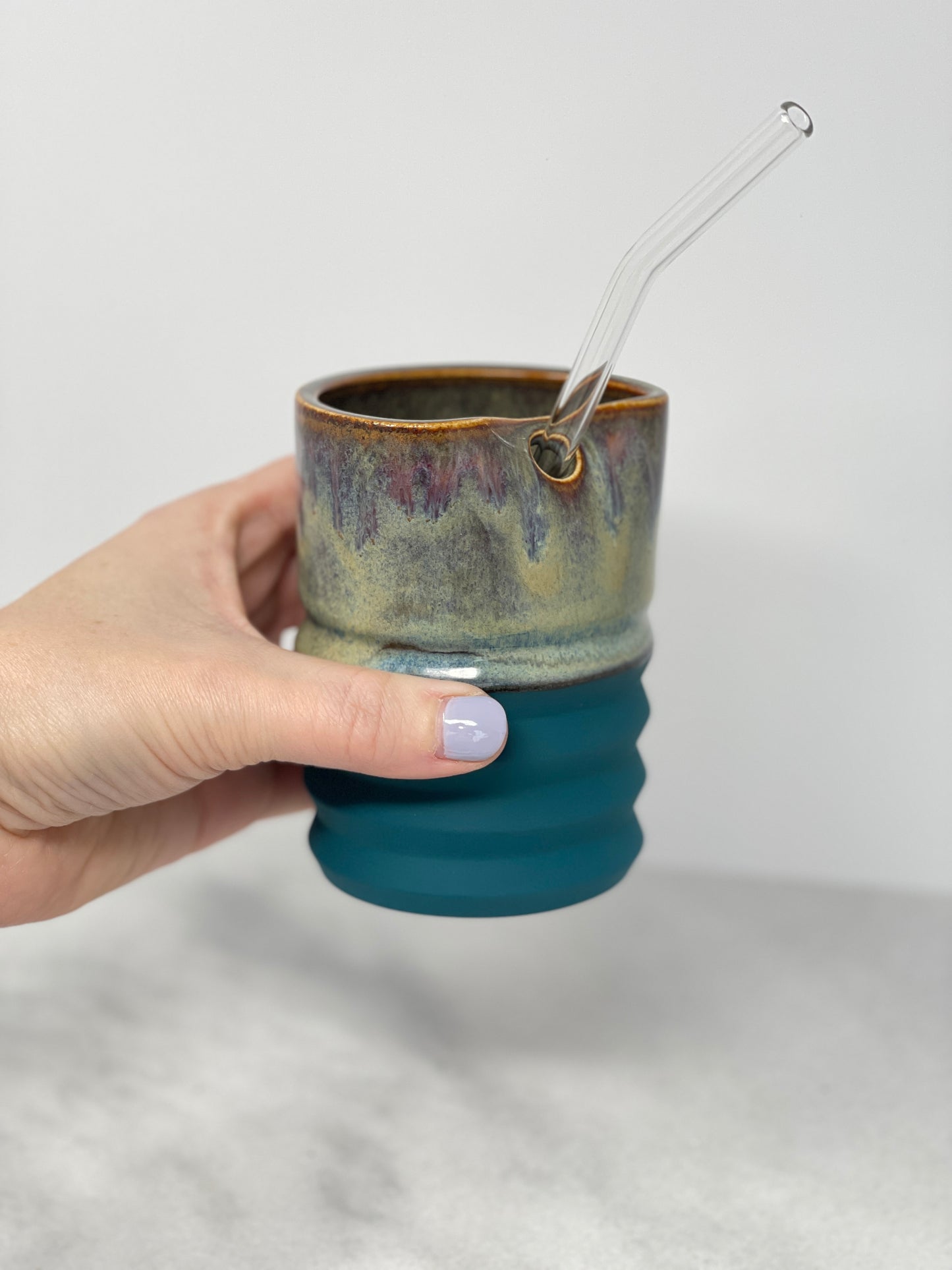 9oz Tumbler with Glass Straw