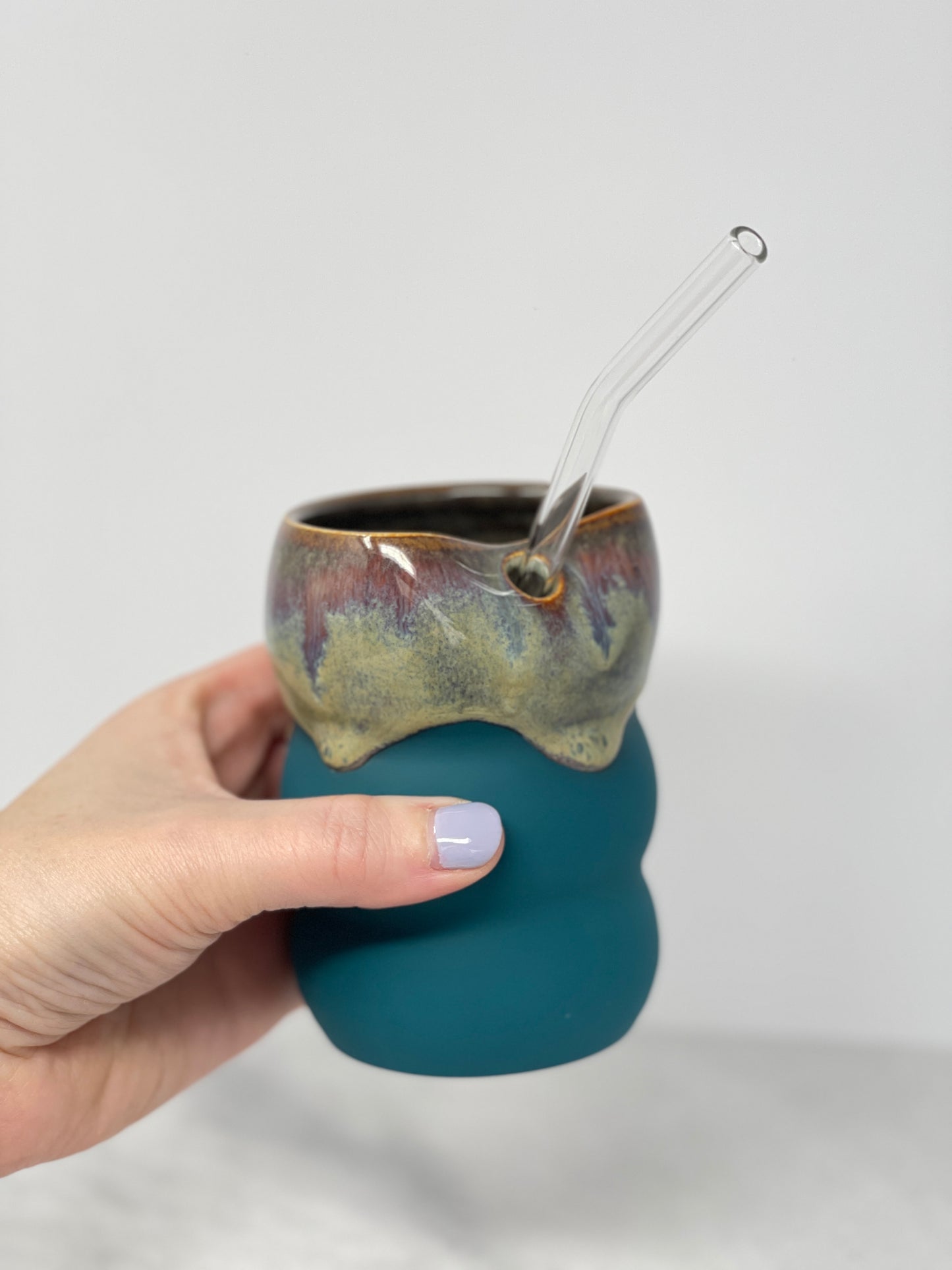 10oz Tumbler with Glass Straw