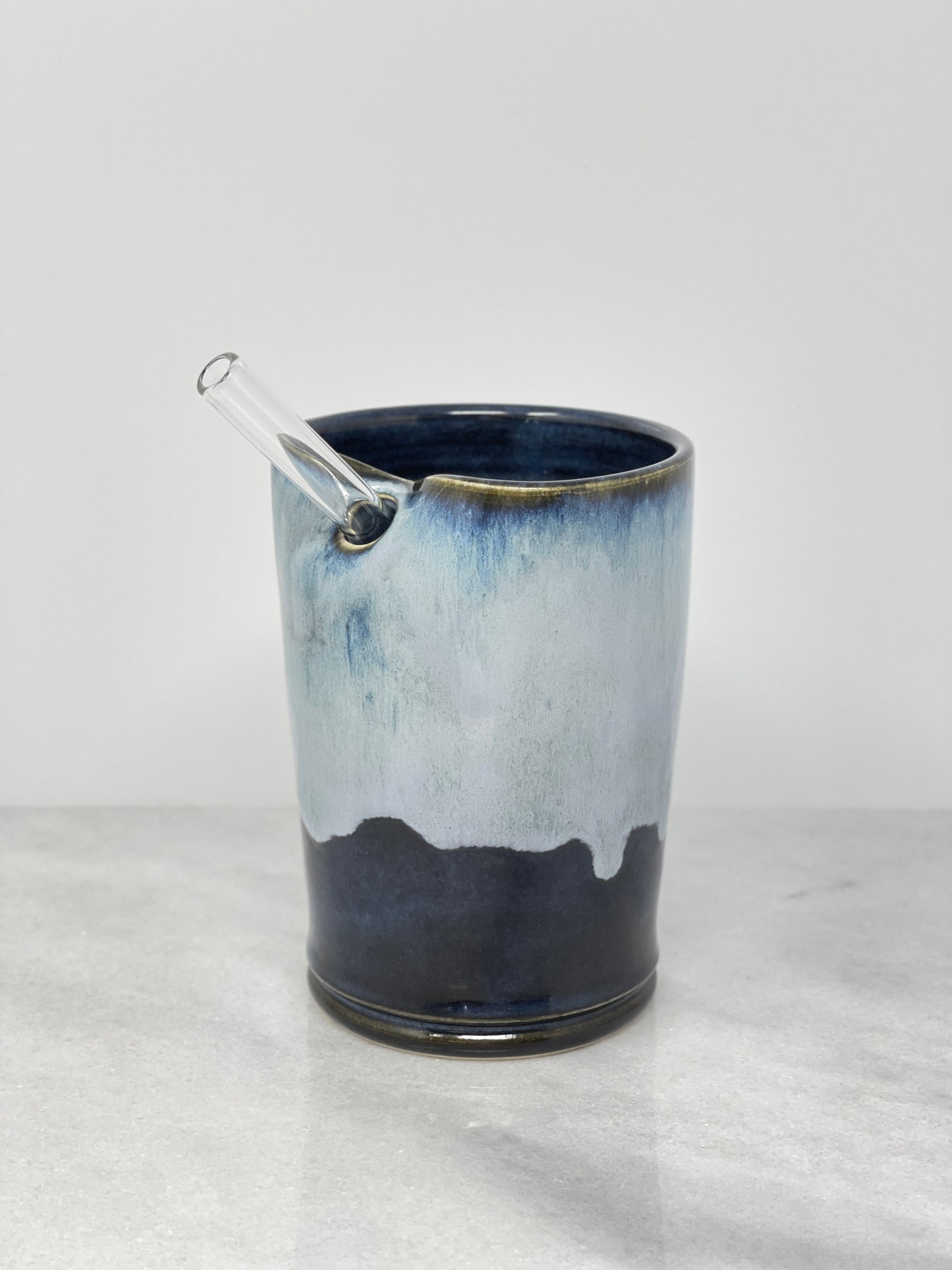 Tumbler with Glass Straw