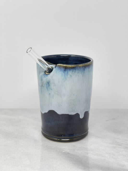 Tumbler with Glass Straw