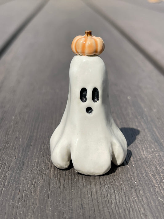 Pre Order- Pumpkin Hat Ghost Buddy