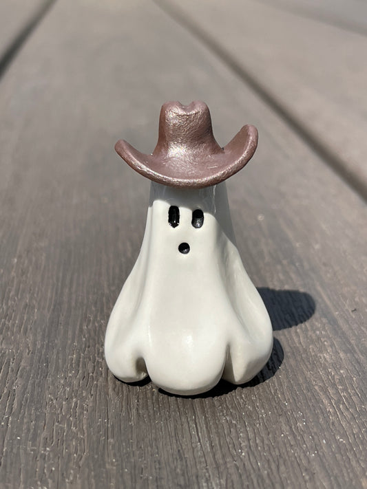 Pre Order- Cowboy Ghost Buddy with Matte Dark Brown Hat