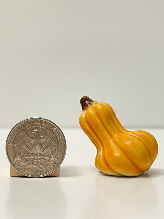 Mini Pumpkin - Matte Orange - Oblong Gourd