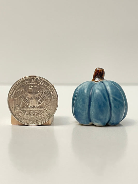 Mini Pumpkin - Matte Blue - Round