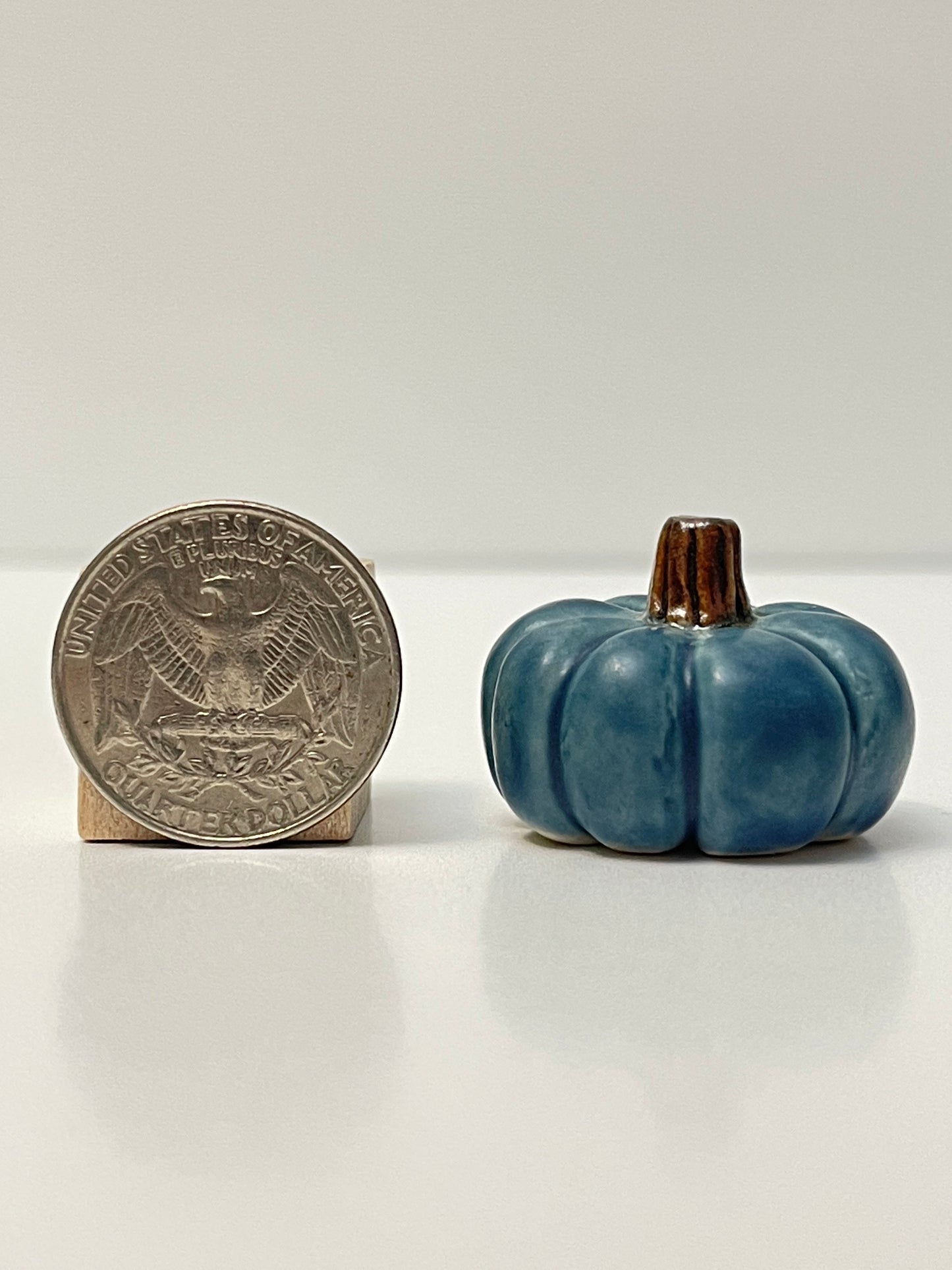 Mini Pumpkin - Matte Blue - Squished