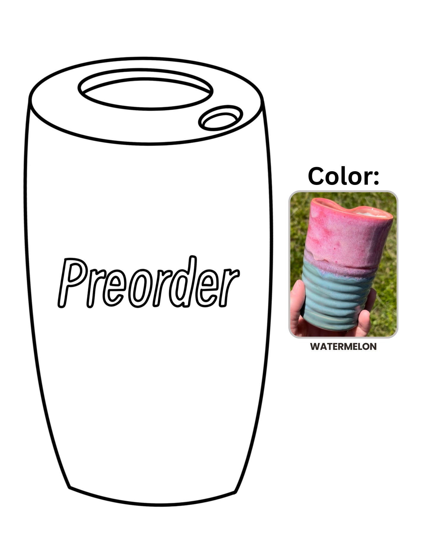 Adult Sippy / Travel Cup Preorder (Color- Watermelon)