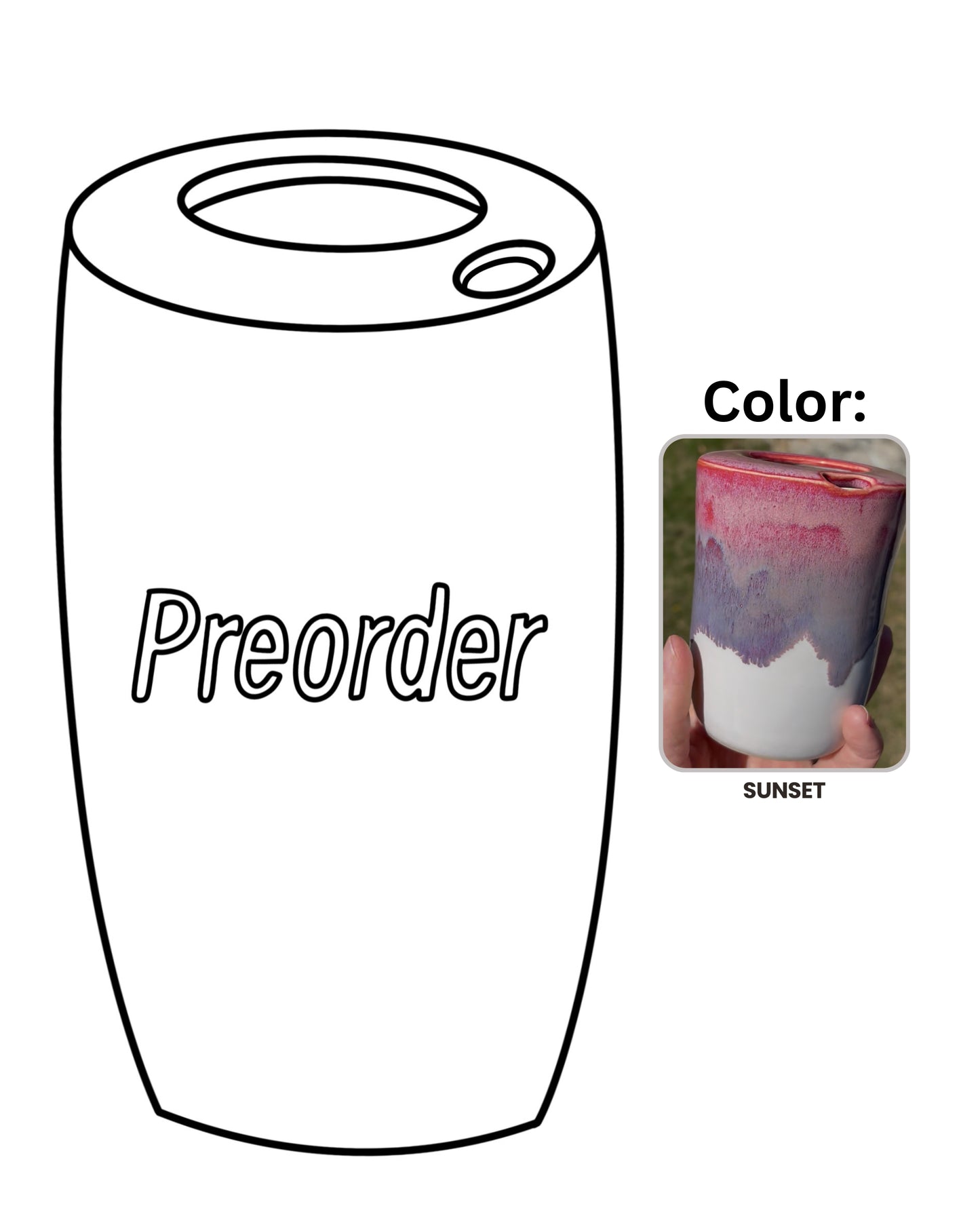 Adult Sippy / Travel Cup Preorder (Color- Sunset)