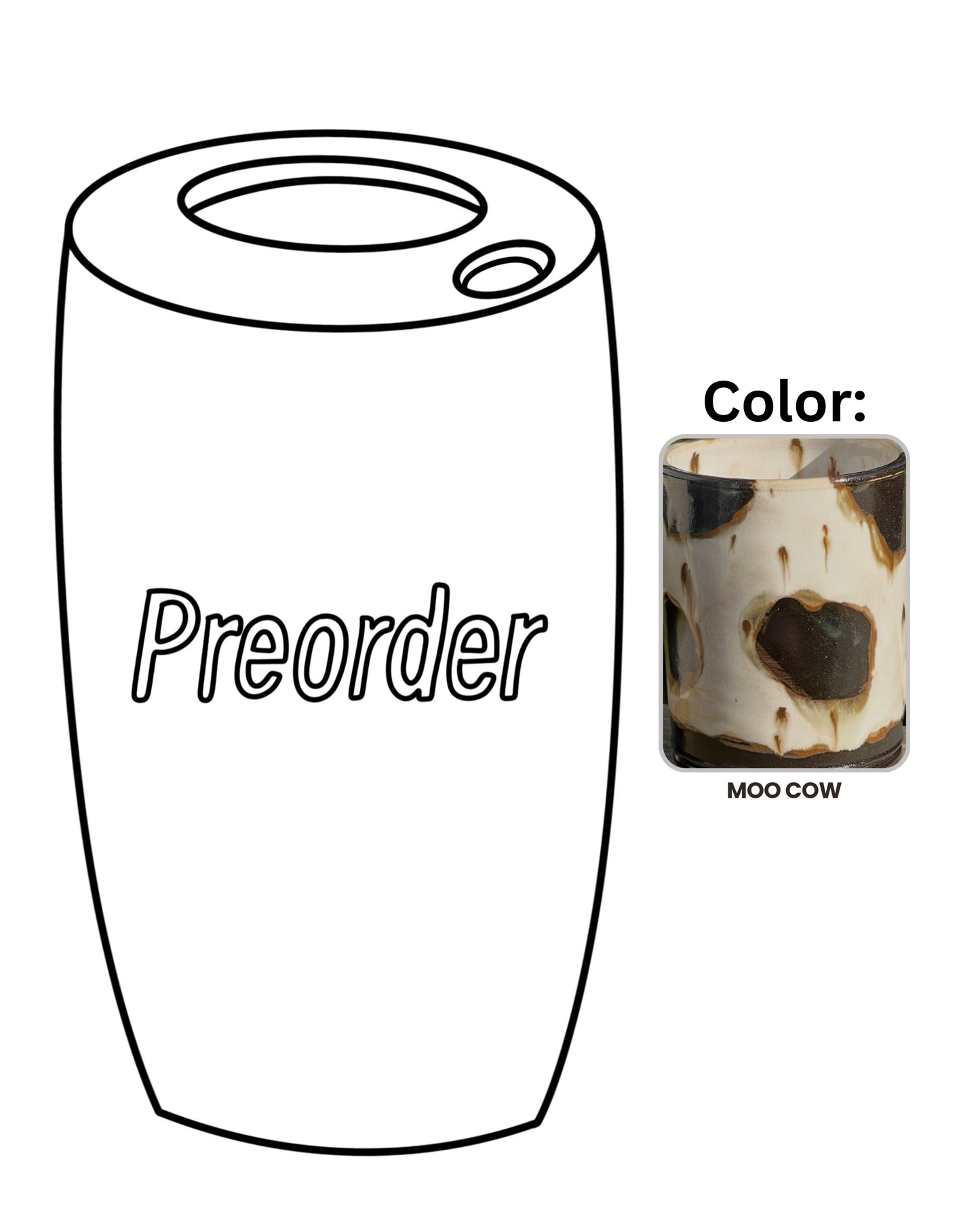 Adult Sippy / Travel Cup Preorder (Color- Moo Cow)