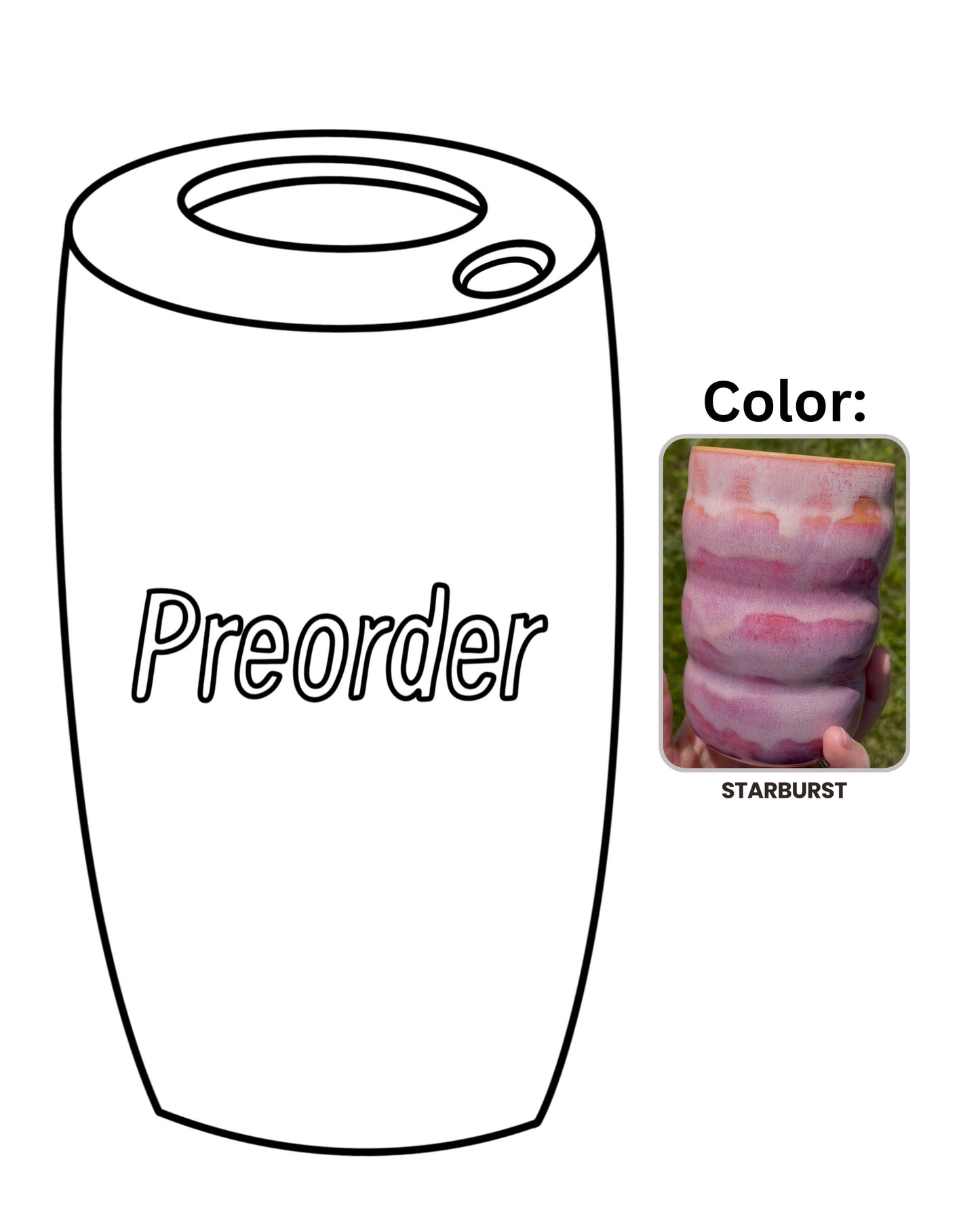 Adult Sippy / Travel Cup Preorder (Color- Starburst)