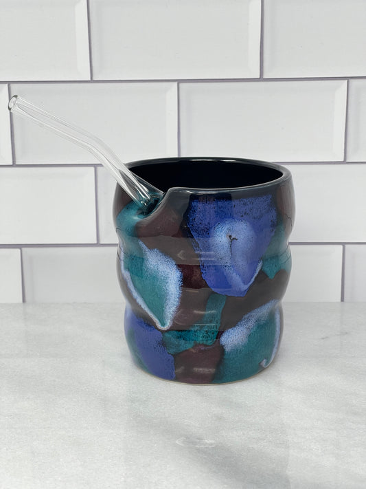 13oz Tumbler with Glass Straw