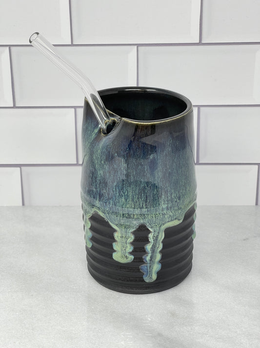 13oz Tumbler with Glass Straw