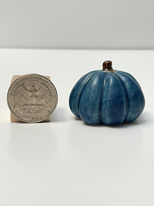 Small Pumpkin - Matte Blue - Round