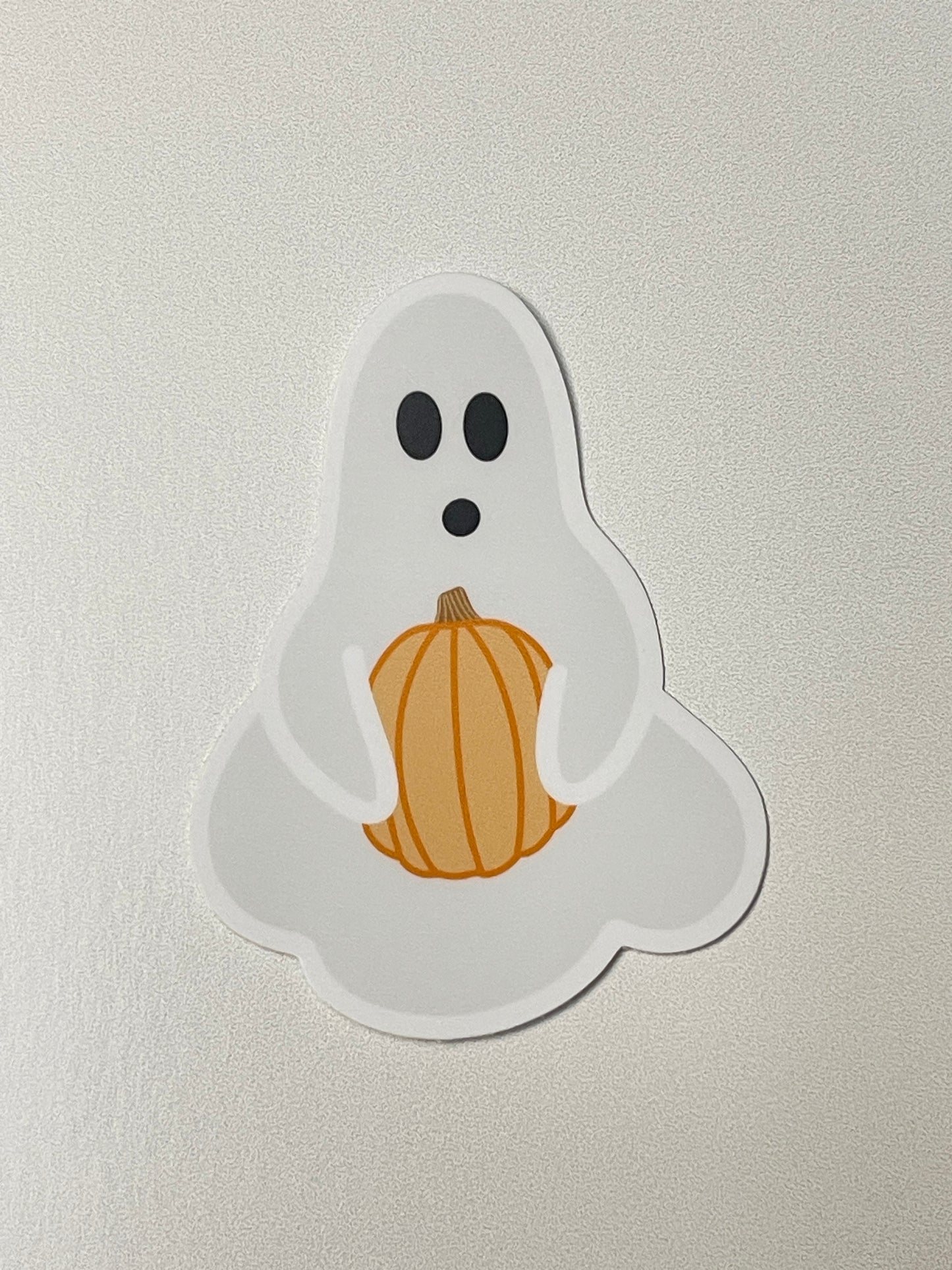 Ghost Sticker - Holding Pumpkin