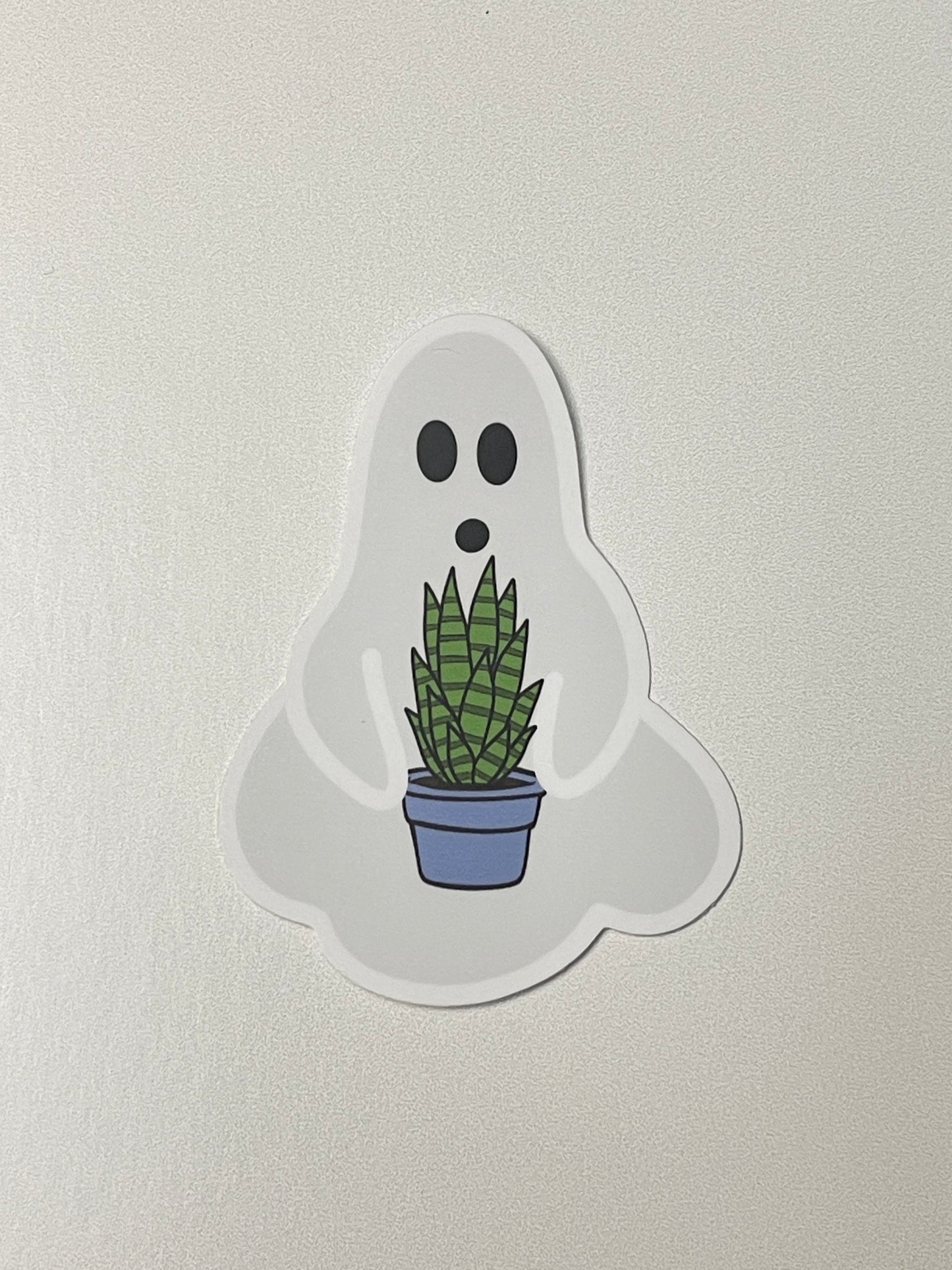Ghost Sticker - Holding Plant