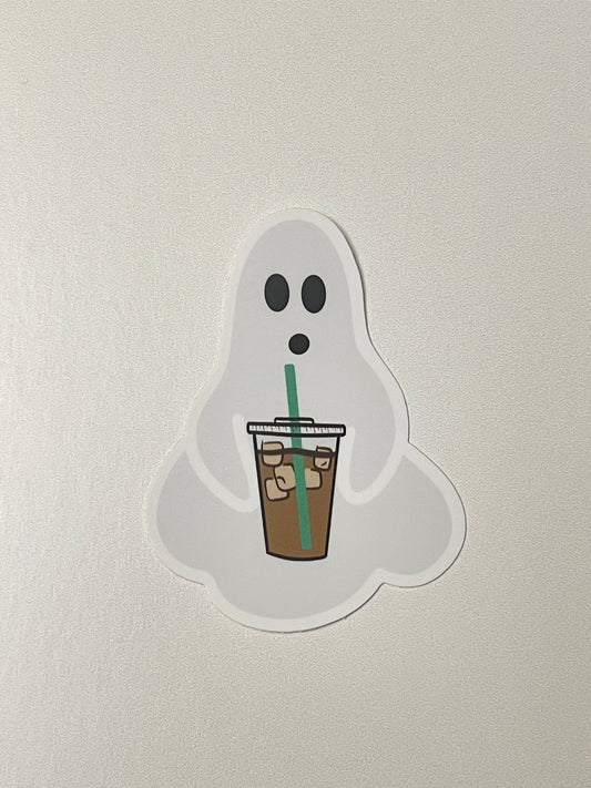 Ghost Sticker - Iced Coffee