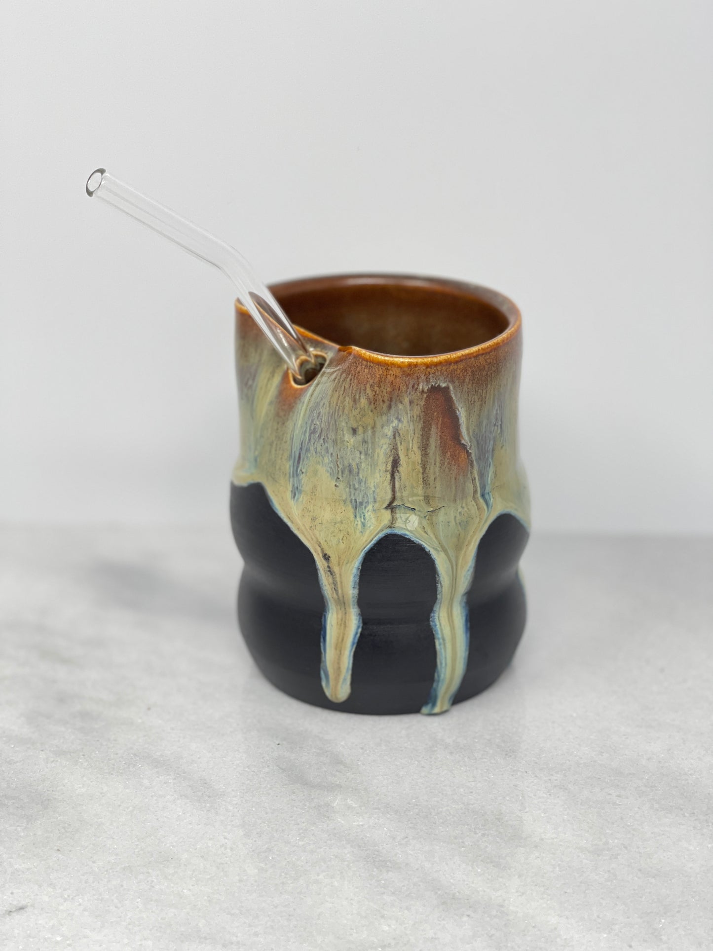 13oz Tumbler with Glass Straw