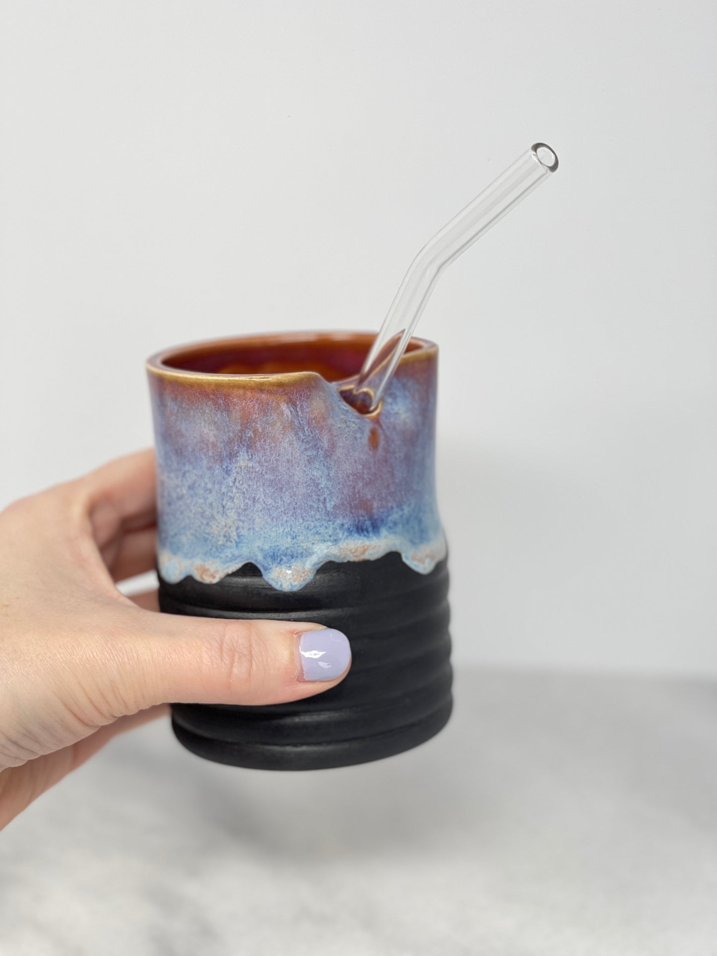 11oz Tumbler with Glass Straw